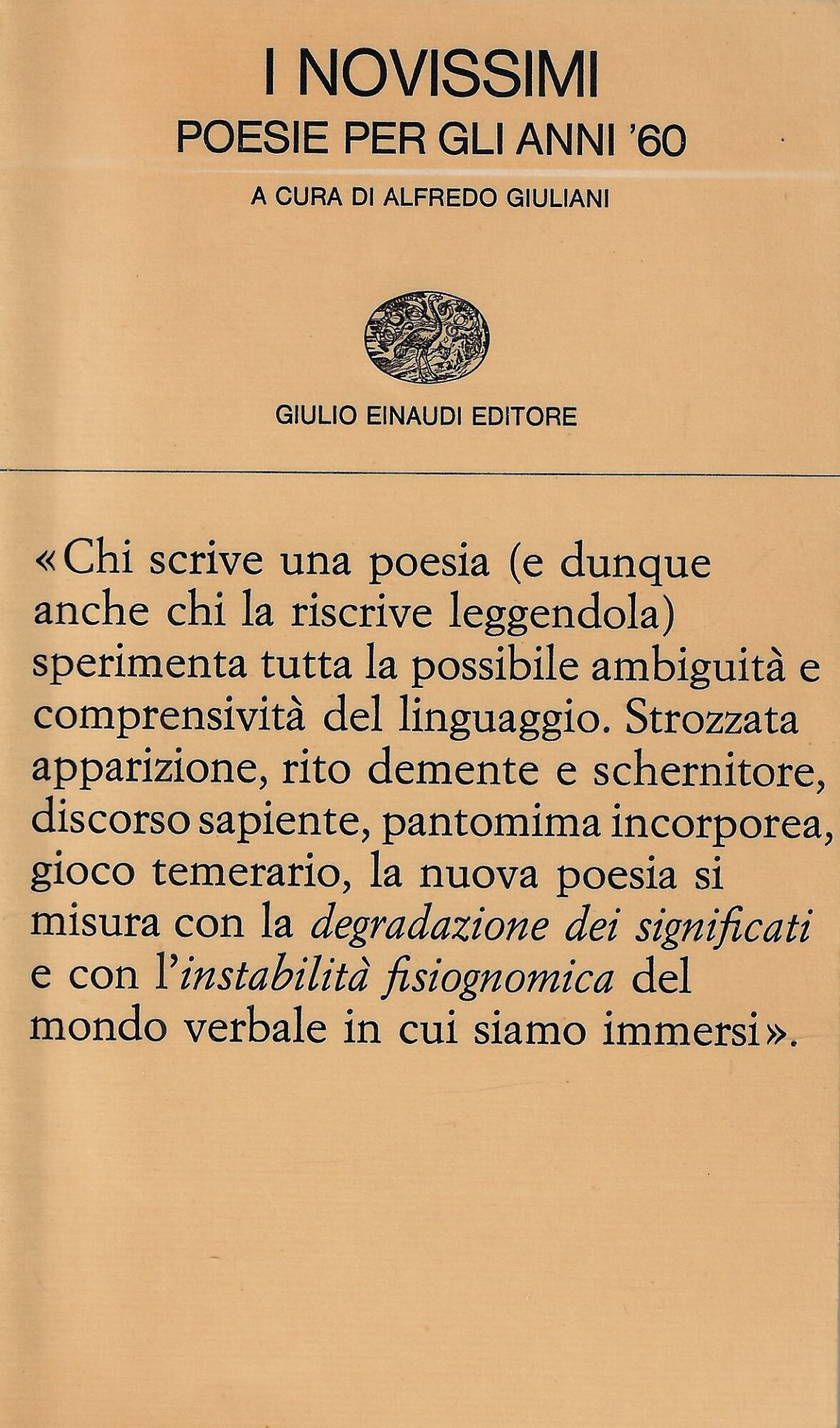I novissimi : poesie per gli anni '60