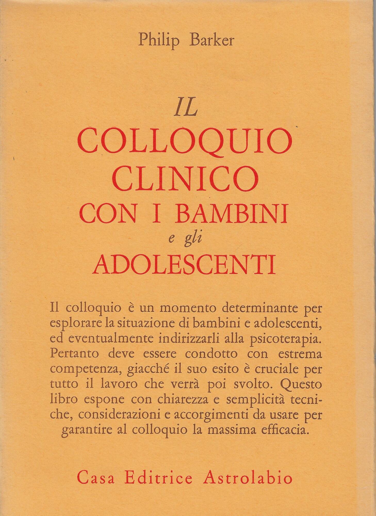 Il colloquio clinico con i bambini e gli adolescenti