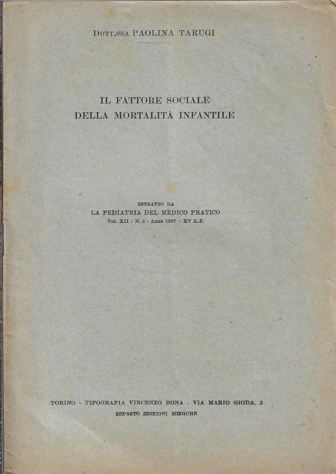Il fattore sociale della mortalità infantile