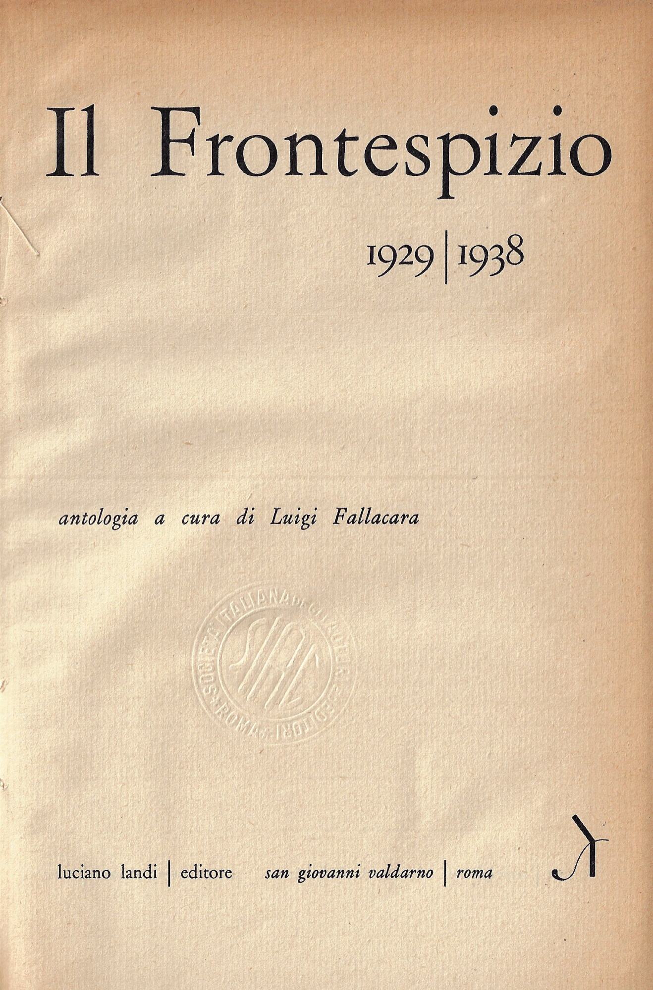 Il Frontespizio 1929//1938