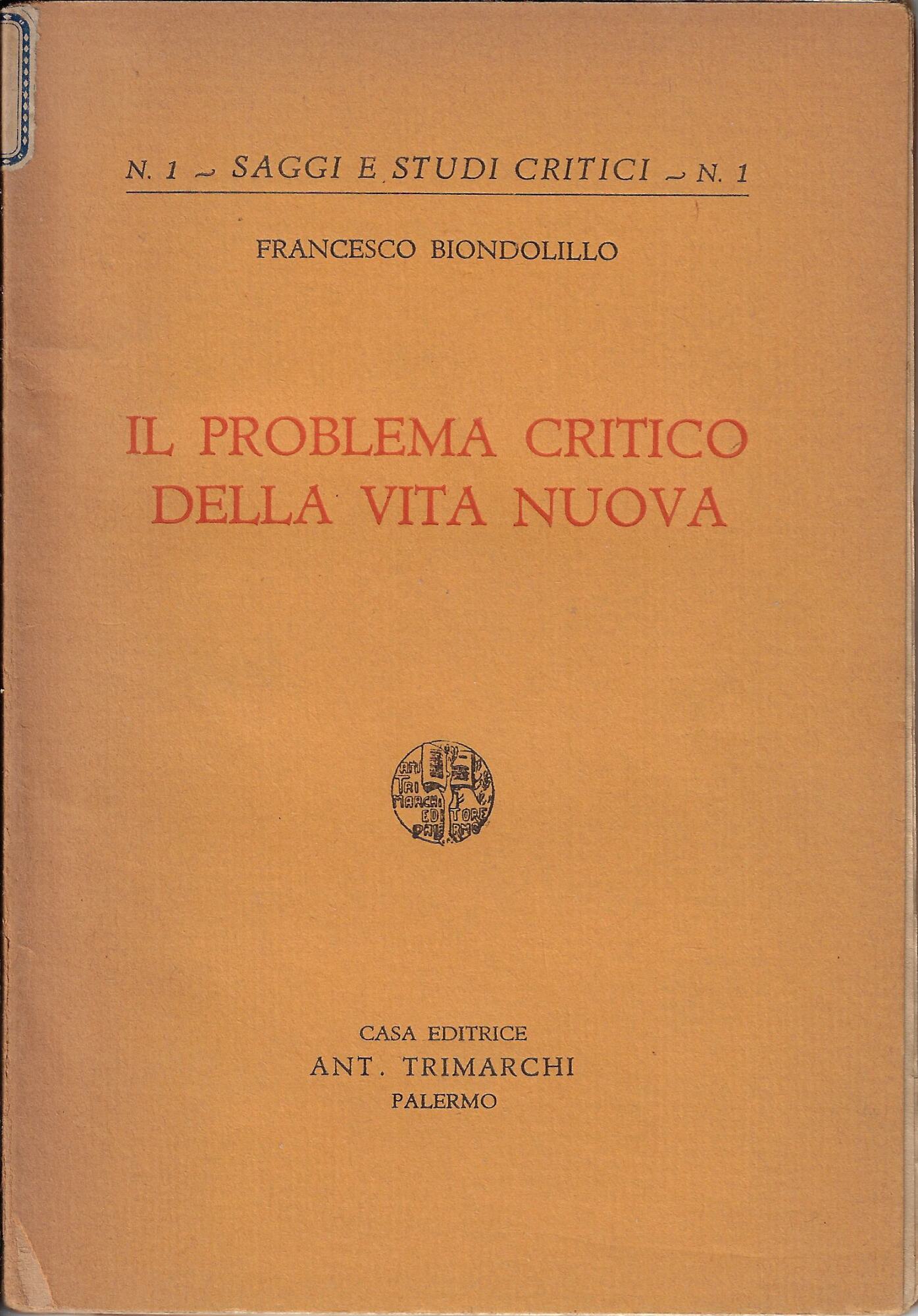 Il problema critico della Vita nuova