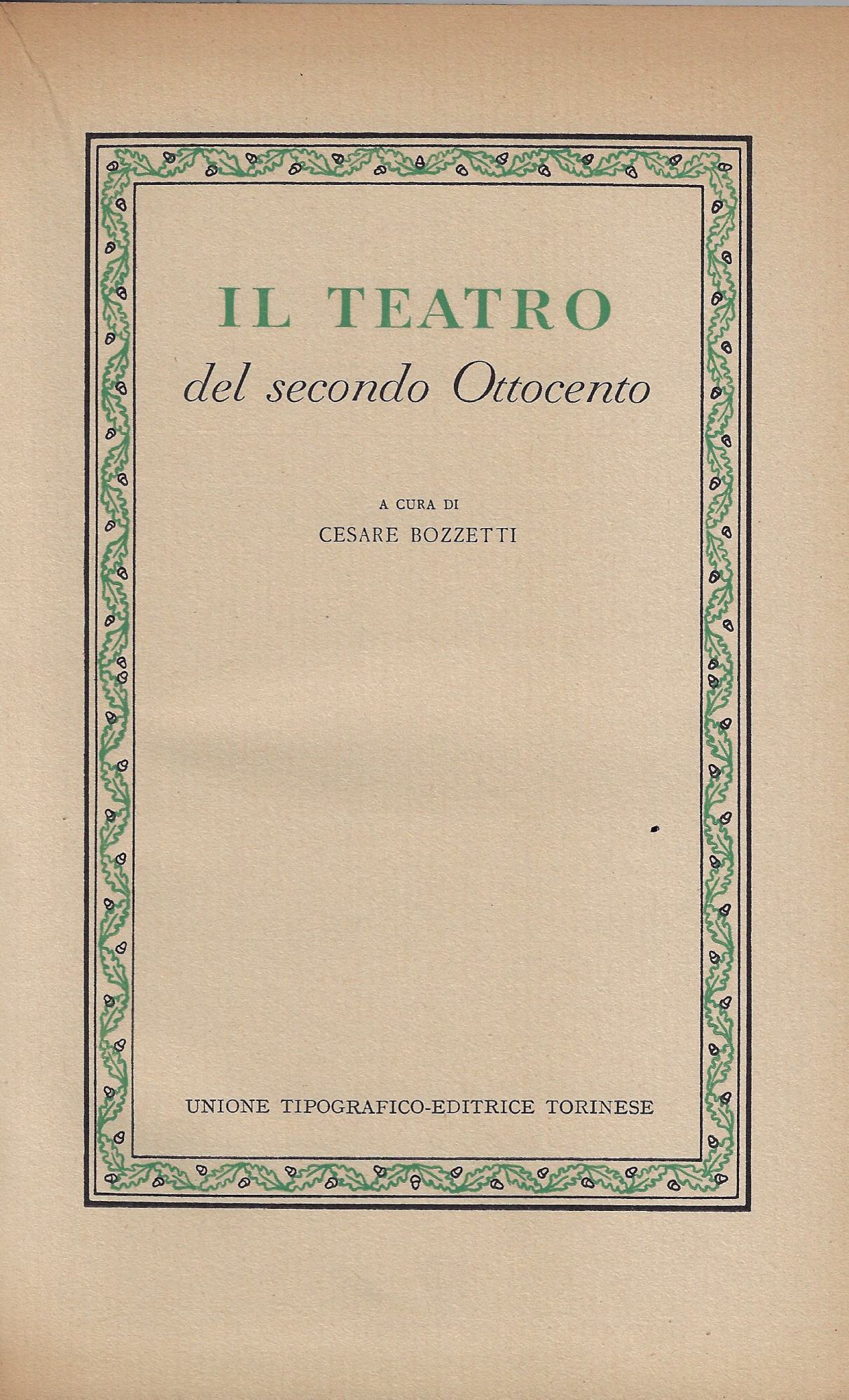 Il teatro del secondo Ottocento