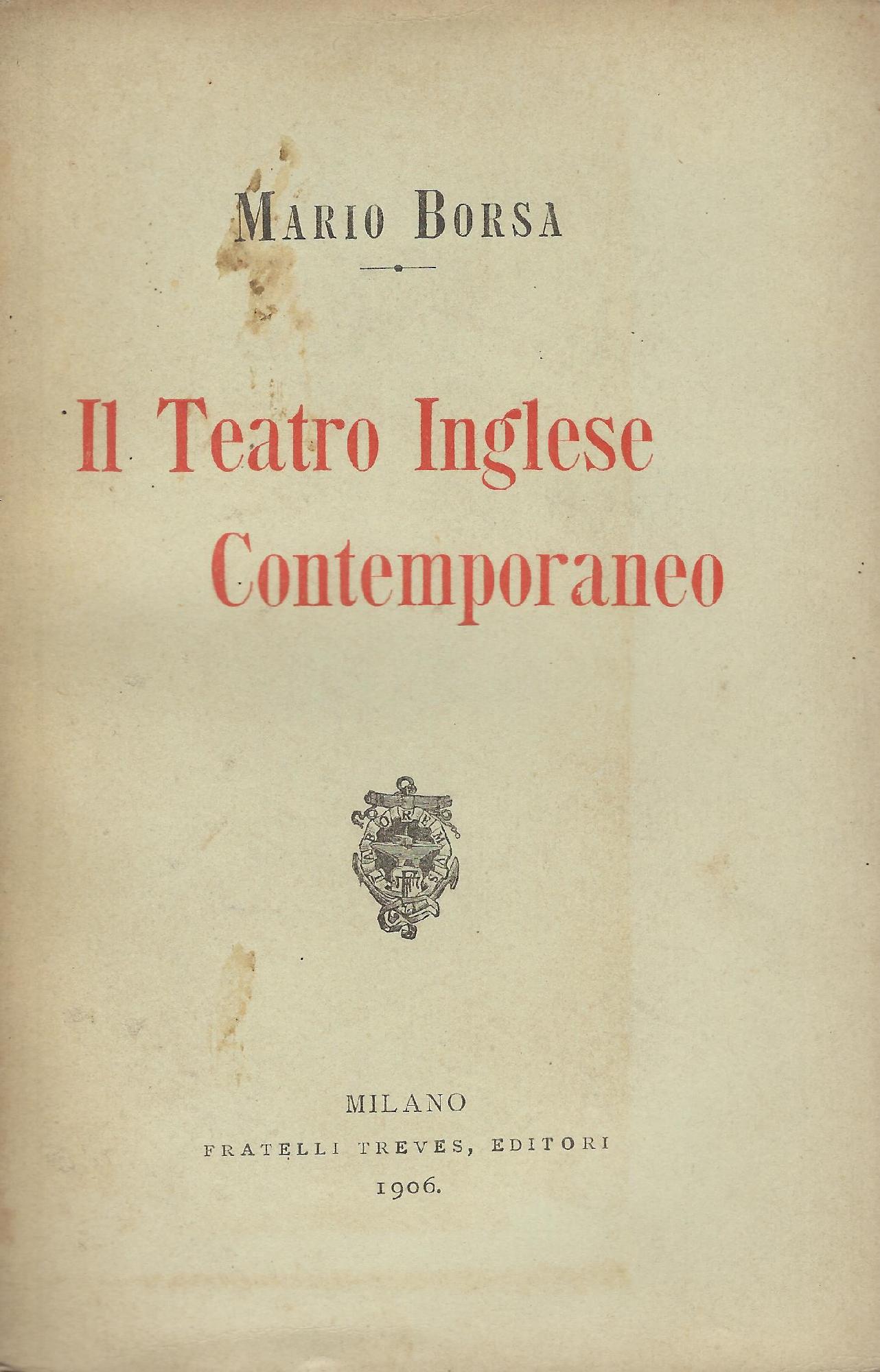 Il teatro inglese contemporaneo