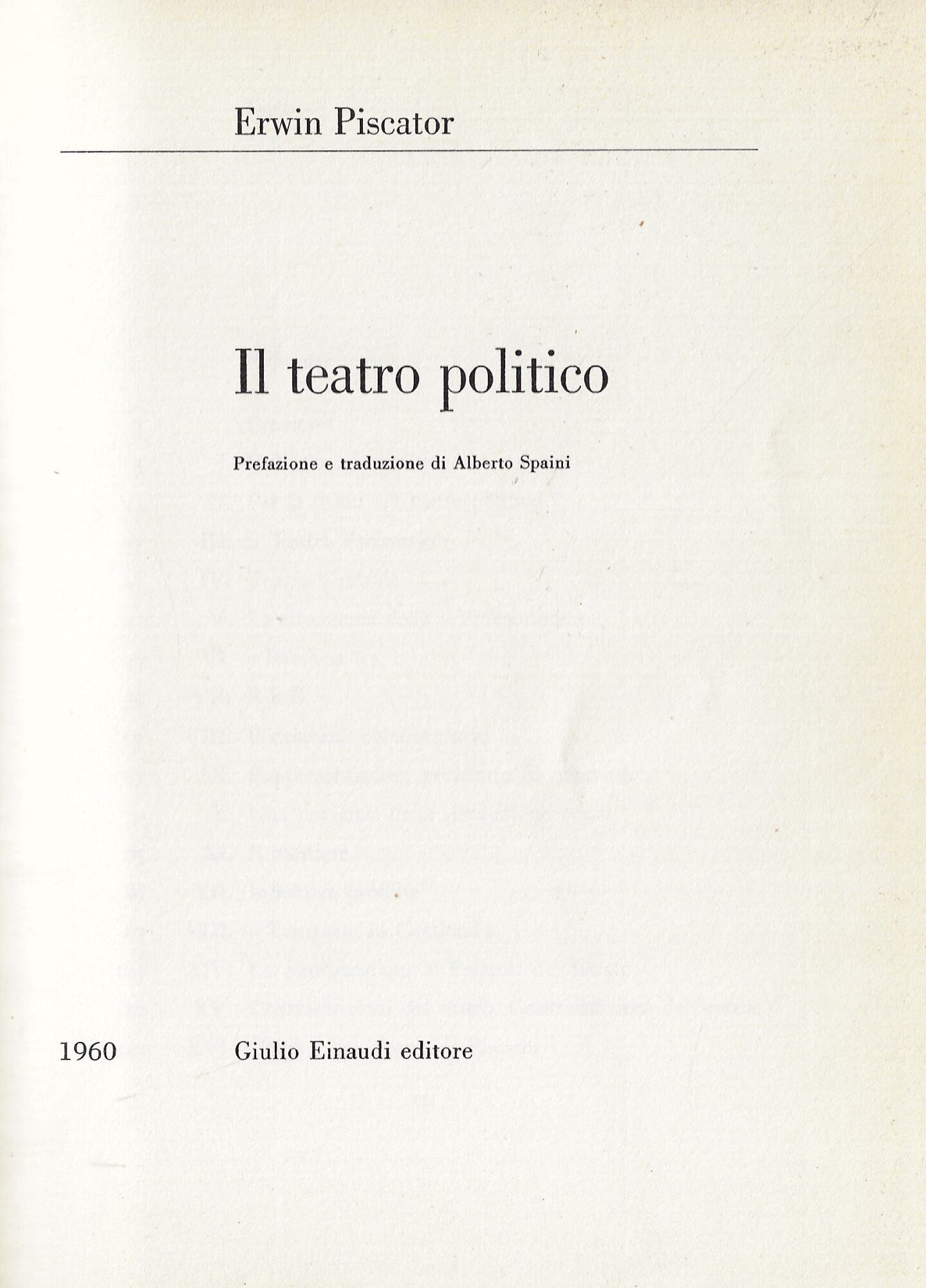 Il teatro politico