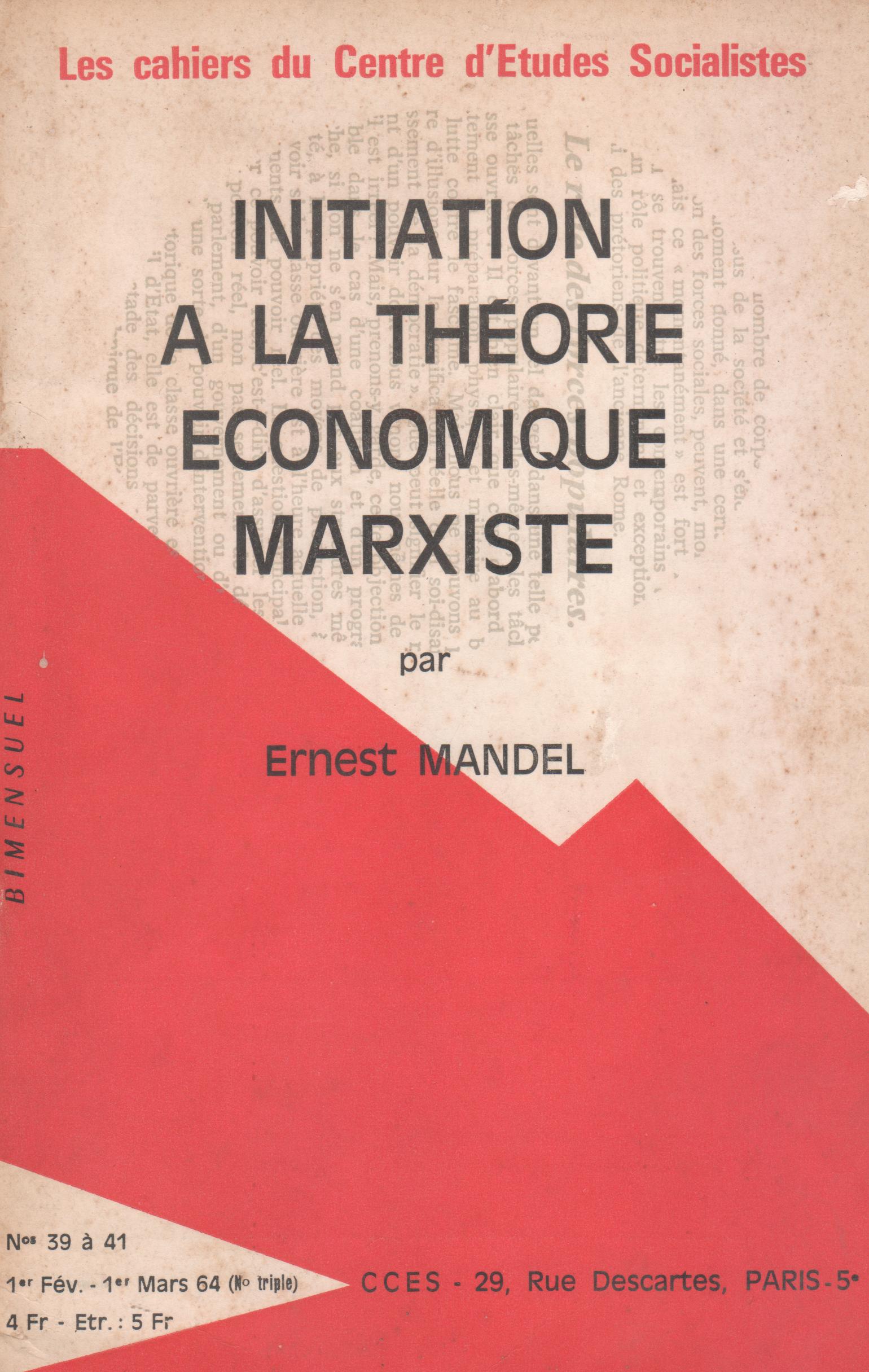 Initation a la theorie economique Marxiste