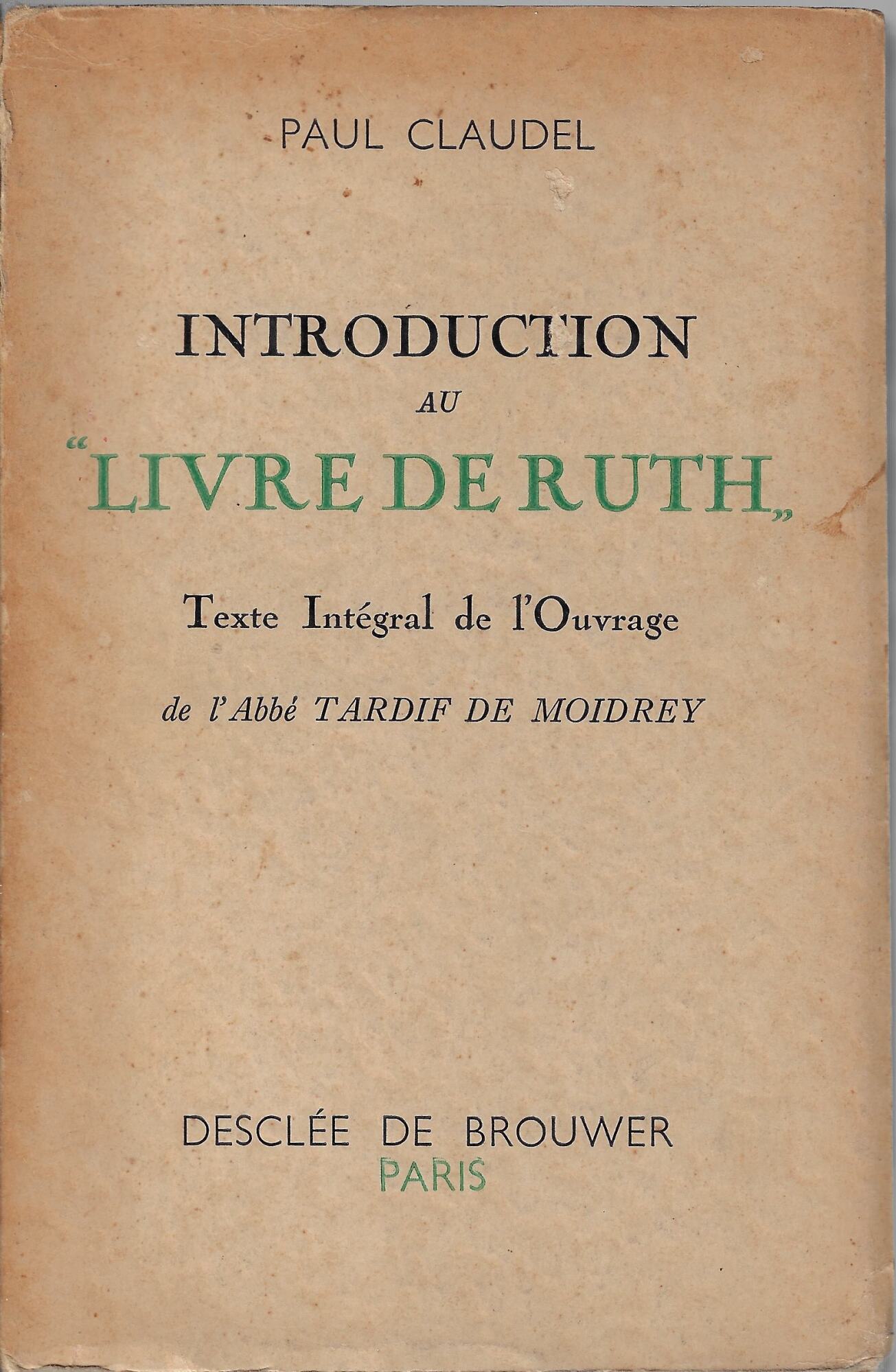 Introduction au Livre de Ruth