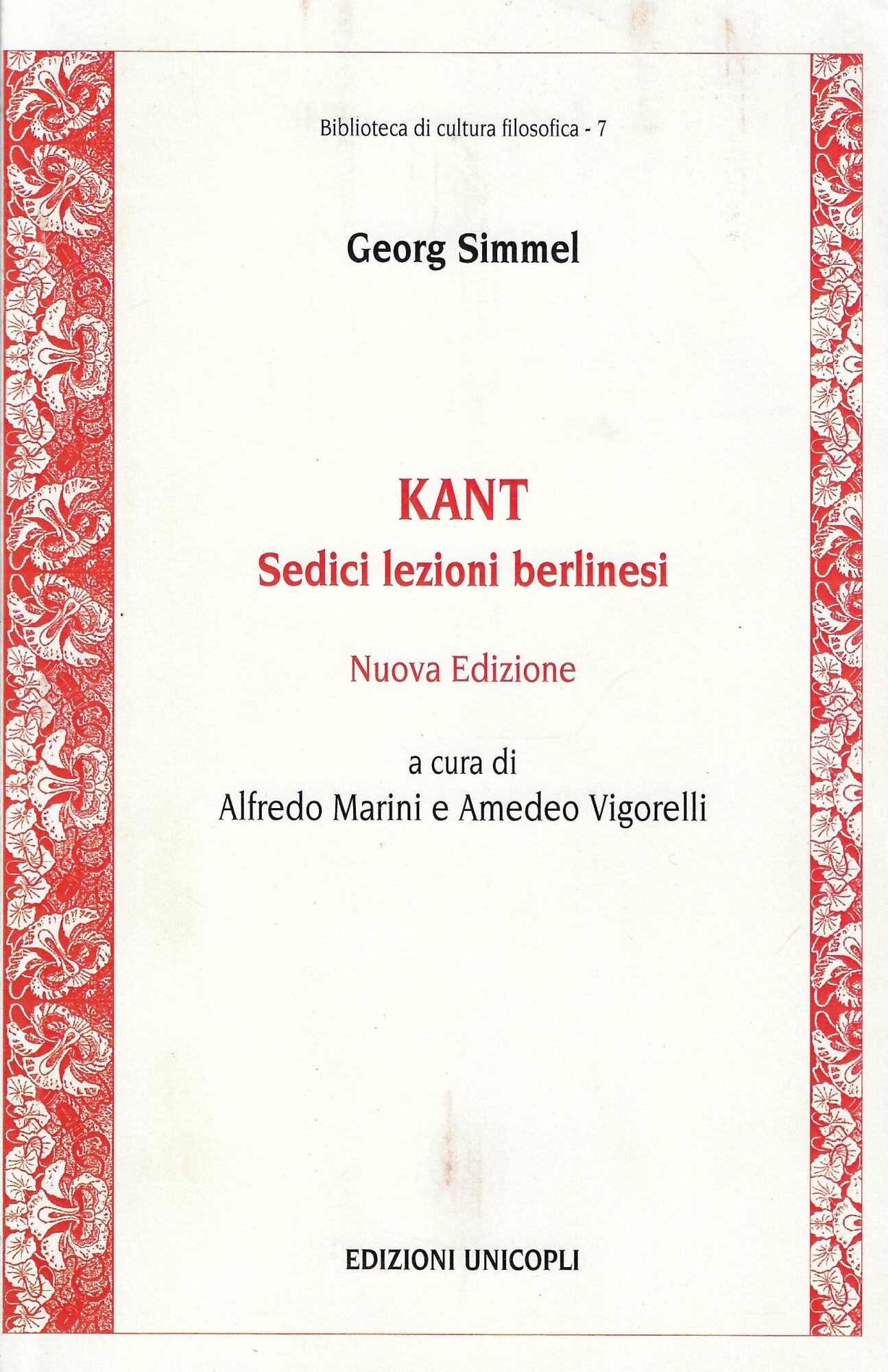 Kant. Sedici lezioni berlinesi