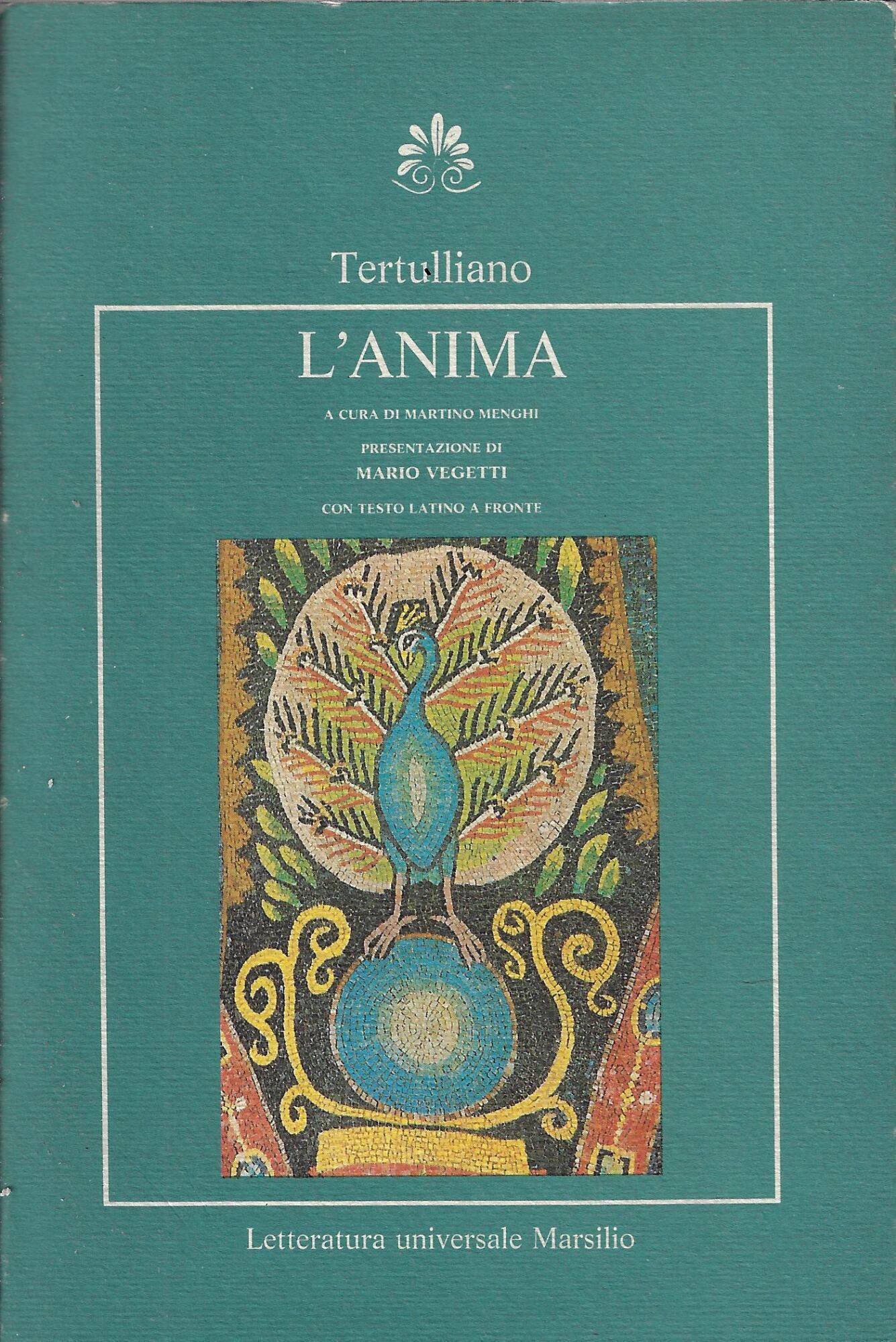 L'anima (De anima). Testo latino a fronte