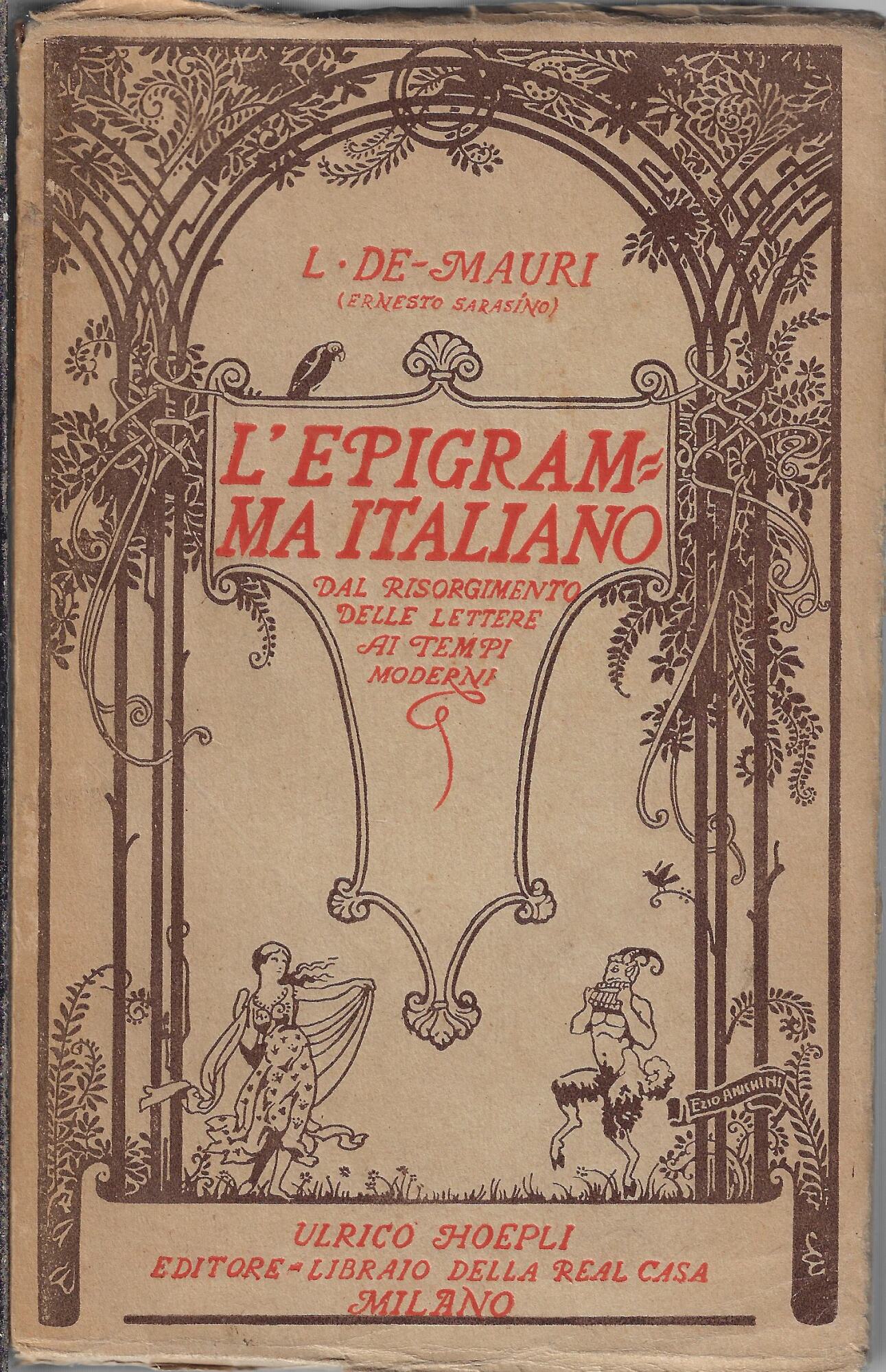 L' epigramma italiano : dal Risorgimento delle lettere ai tempi …