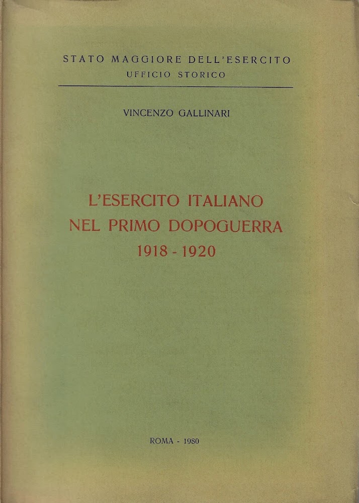 L'esercito italiano nel primo dopoguerra, 1918-1920