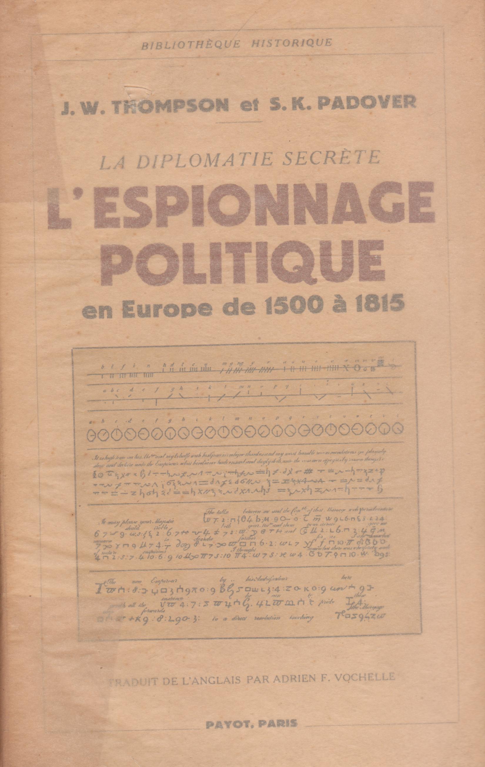 L'espionnage politique en Europe de 1500 a 1815 : la …