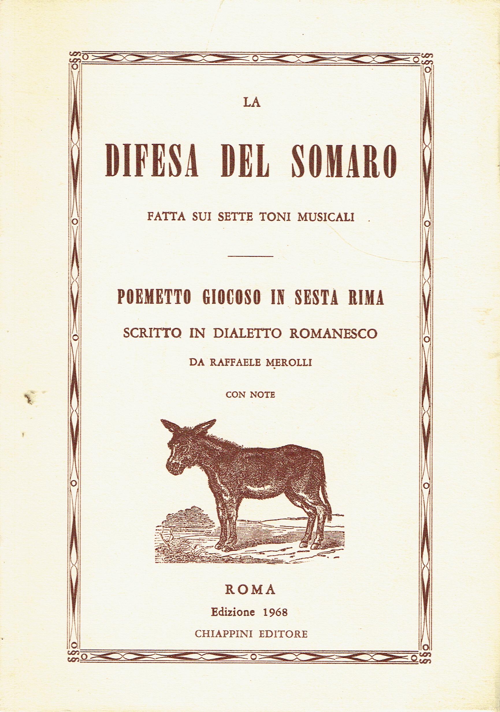 La difesa del somaro fatta sui sette toni musicali : …