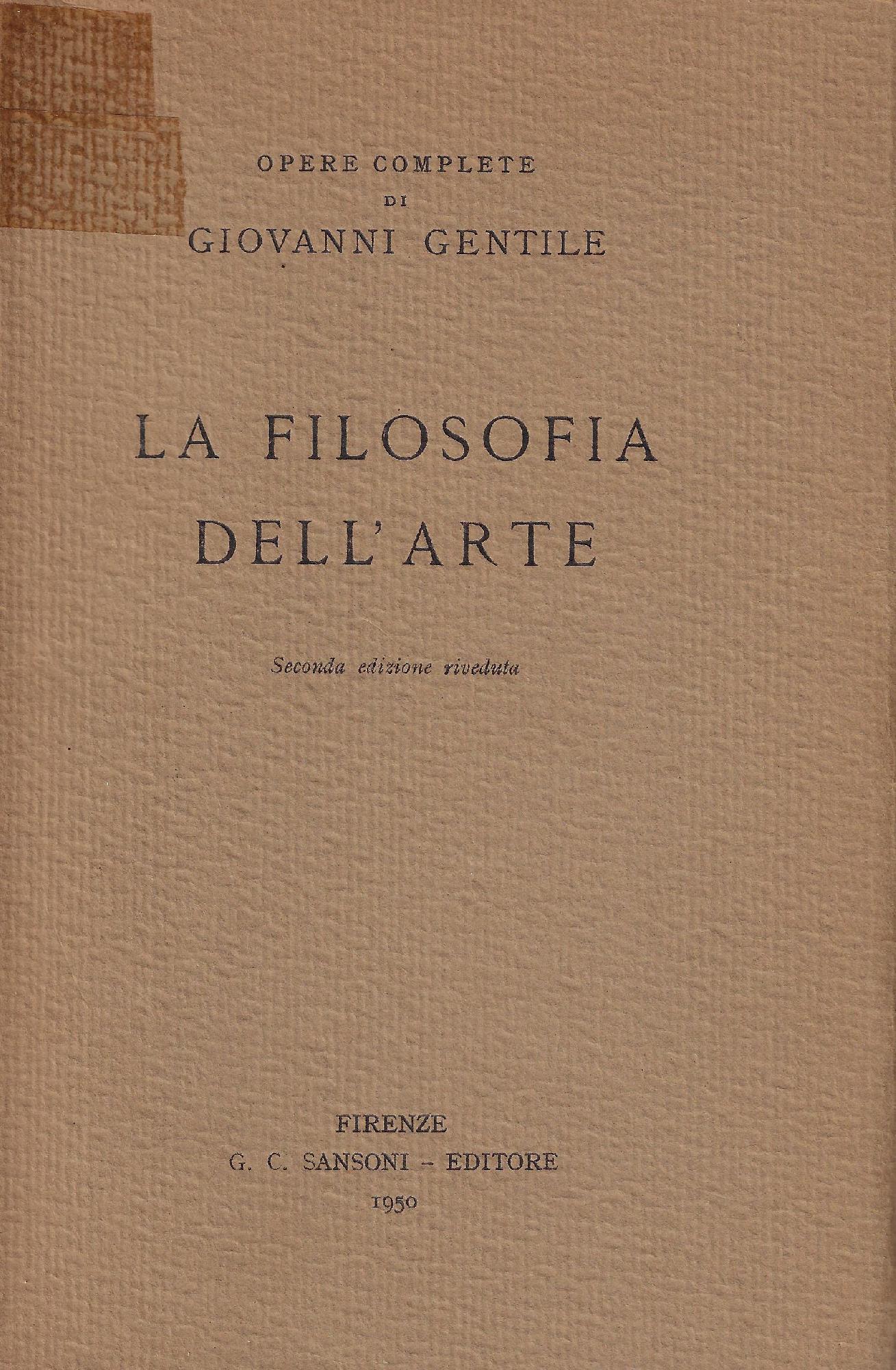 La filosofia dell'arte