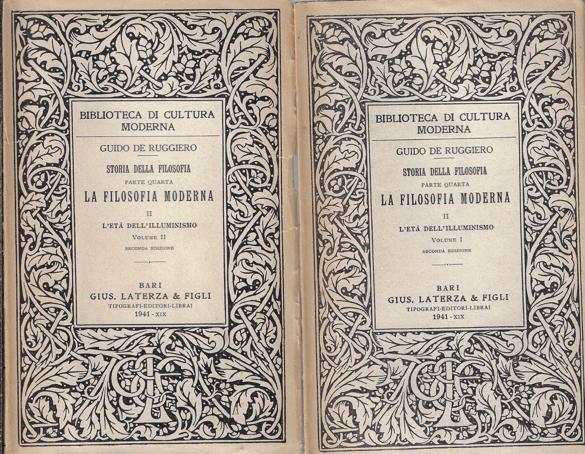 La filosofia moderna, 2: L'età dell' illuminismo, primo e secondo …