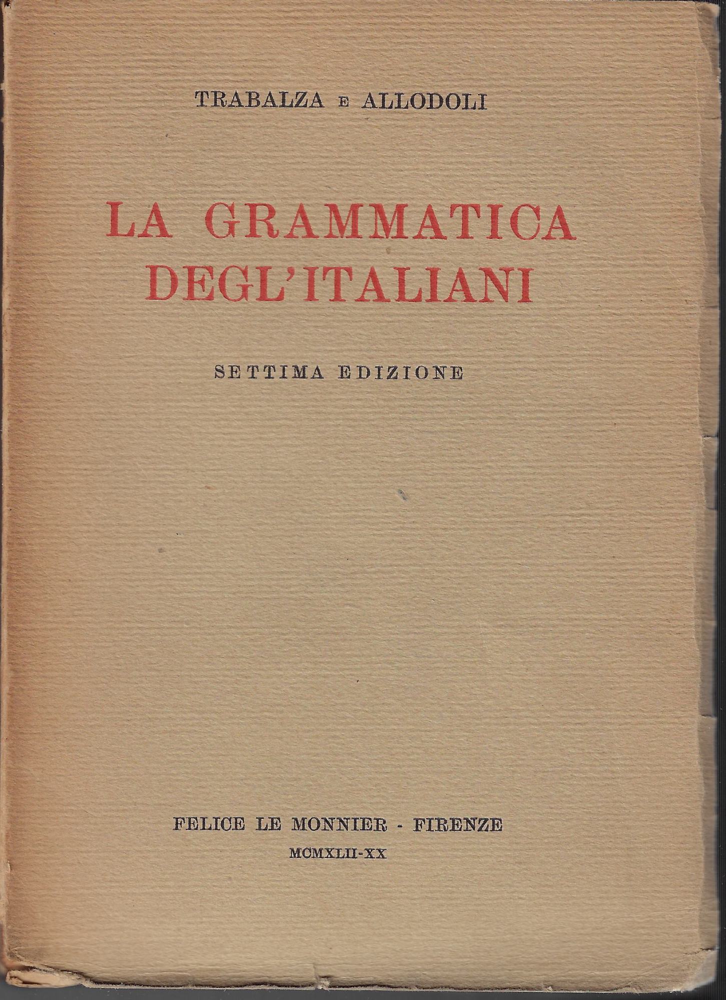 La grammatica degl'italiani