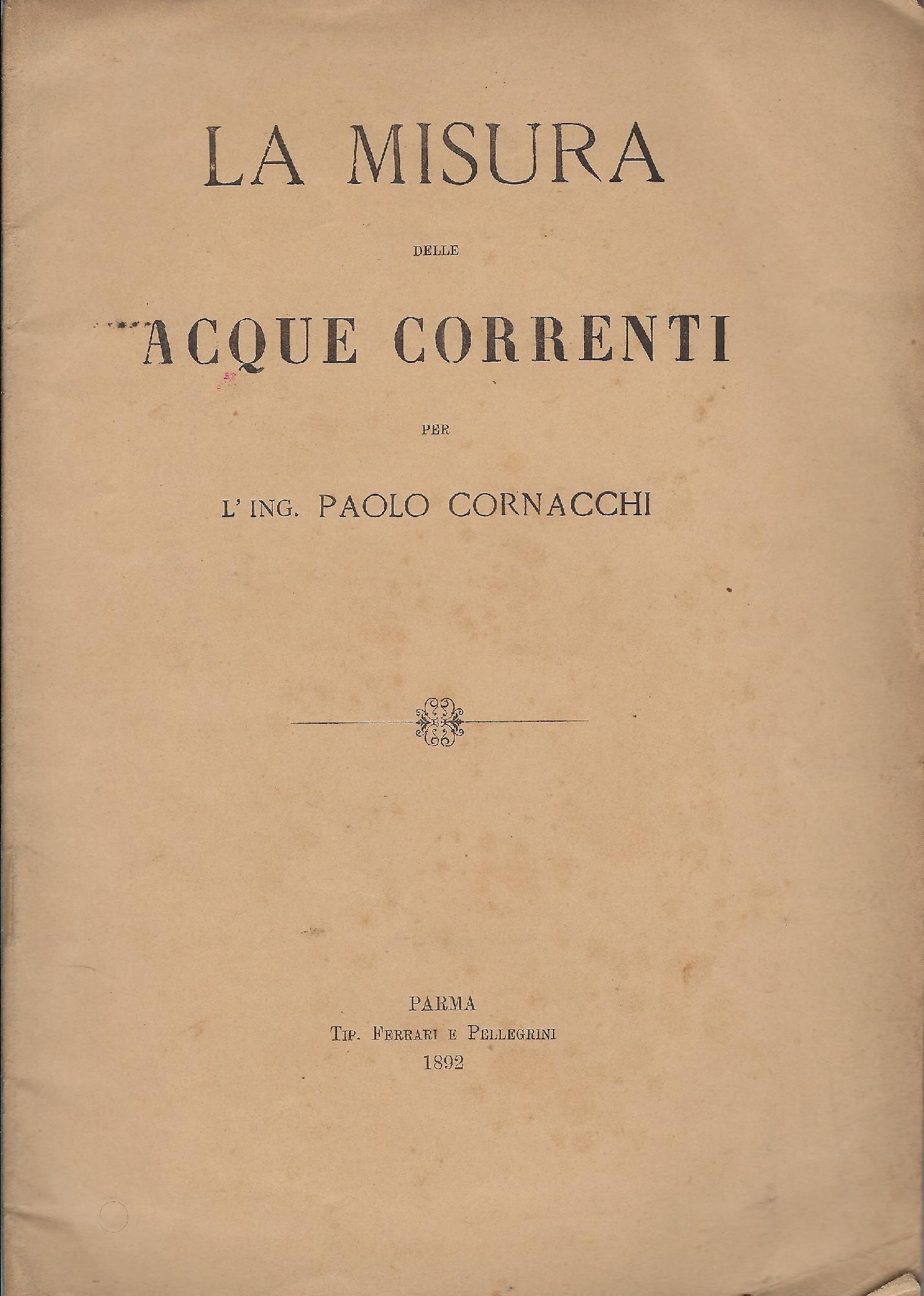 La misura delle acque Correnti