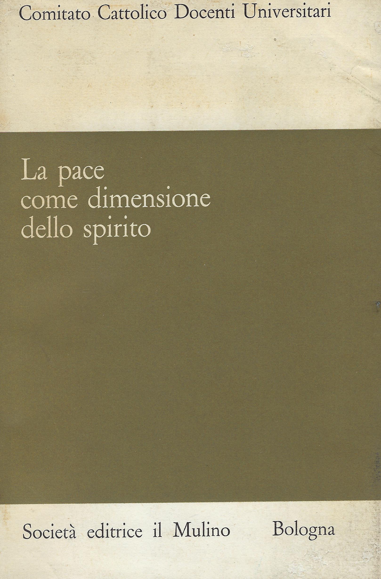La pace come dimensione dello spirito