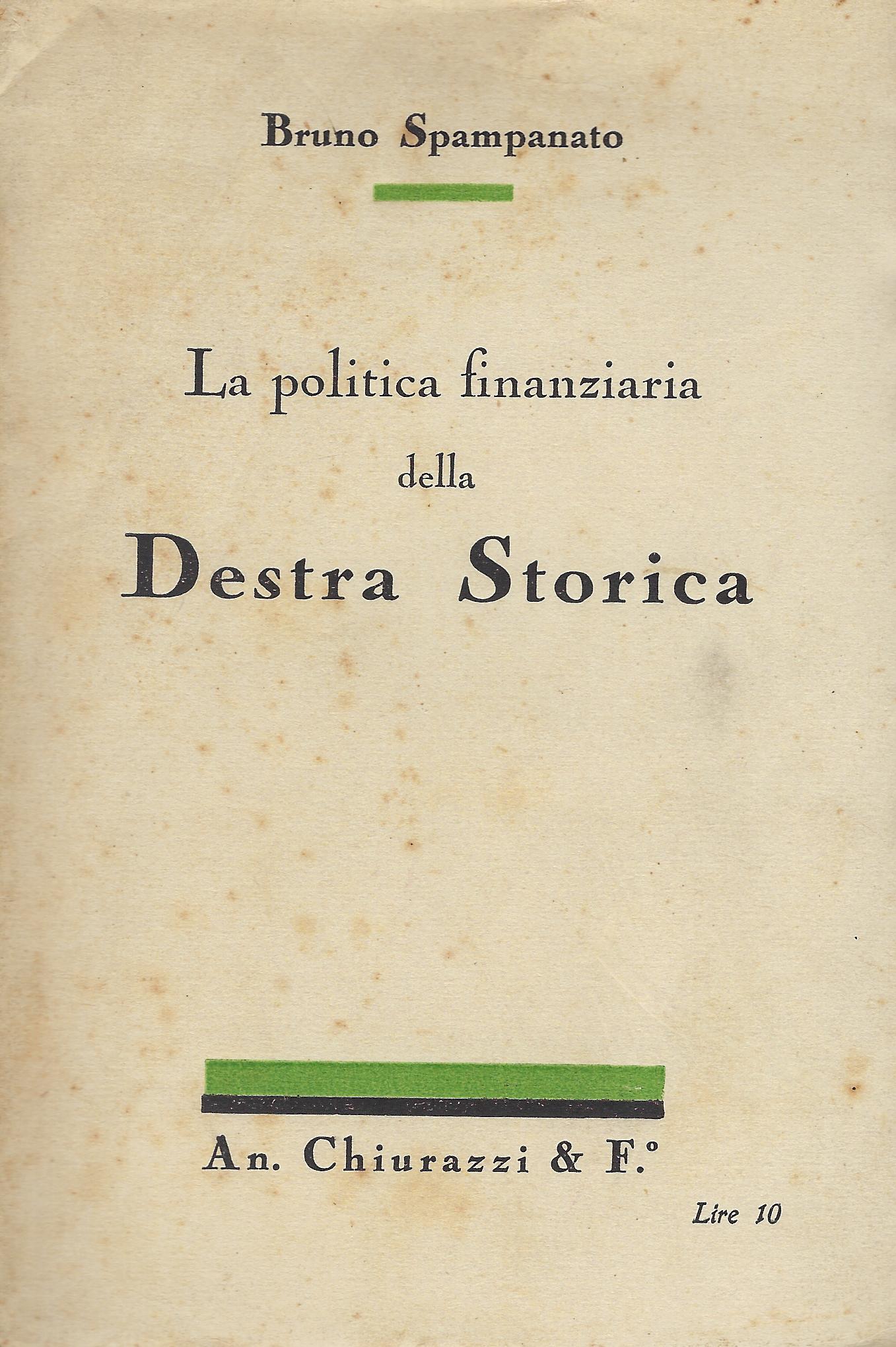 La politica finanziaria della destra storica