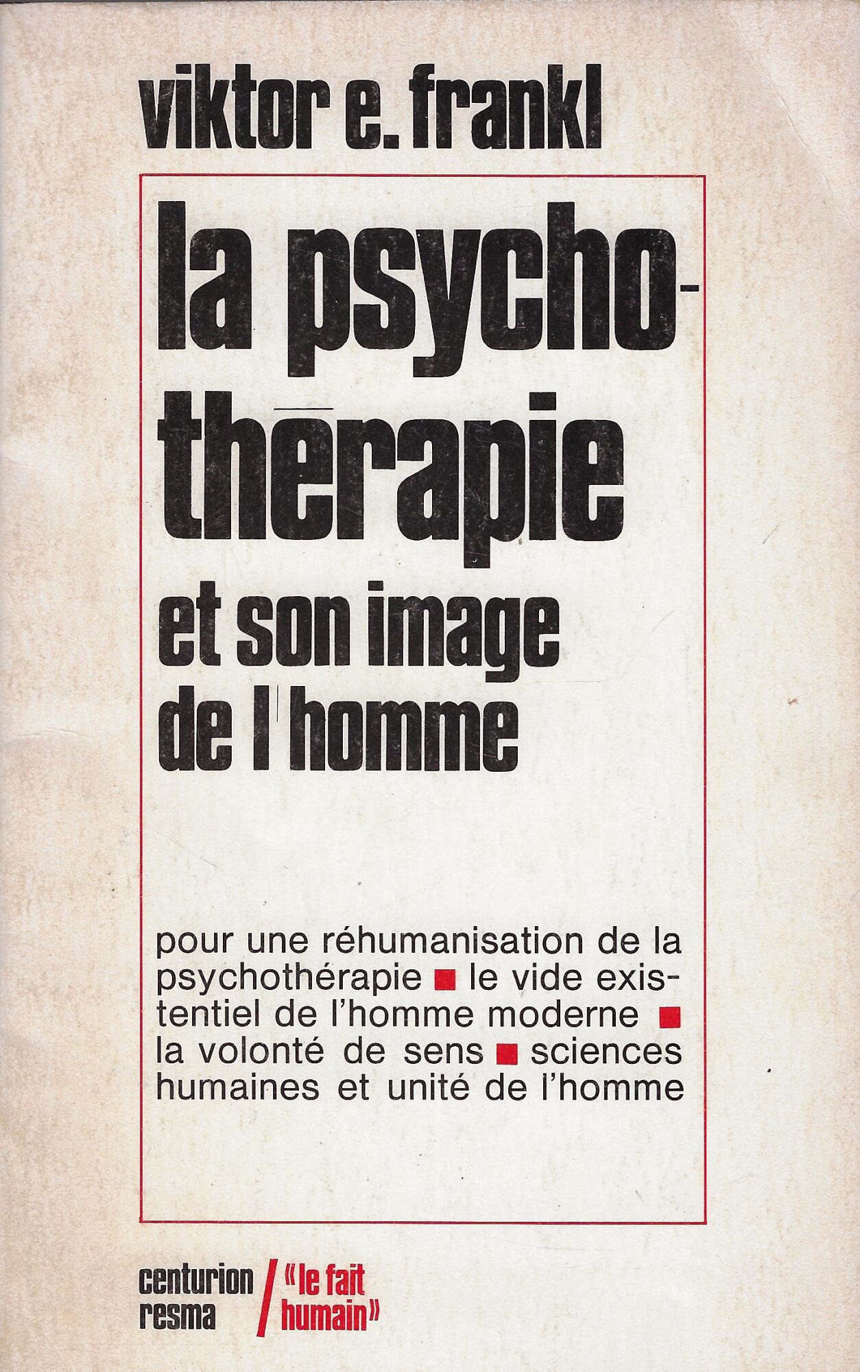 La psychothérapie et son image de l'homme