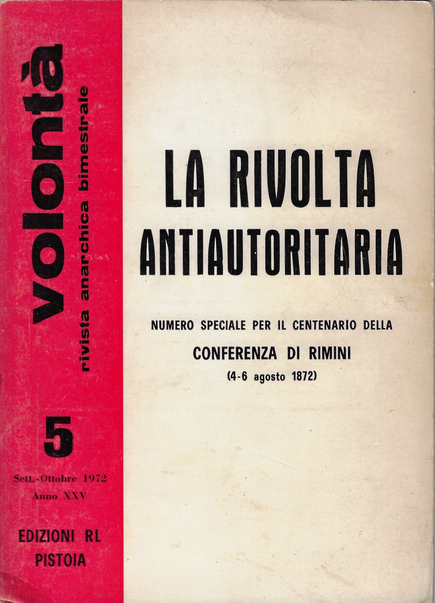 La rivolta antiautoritaria : numero speciale per il centenario della …