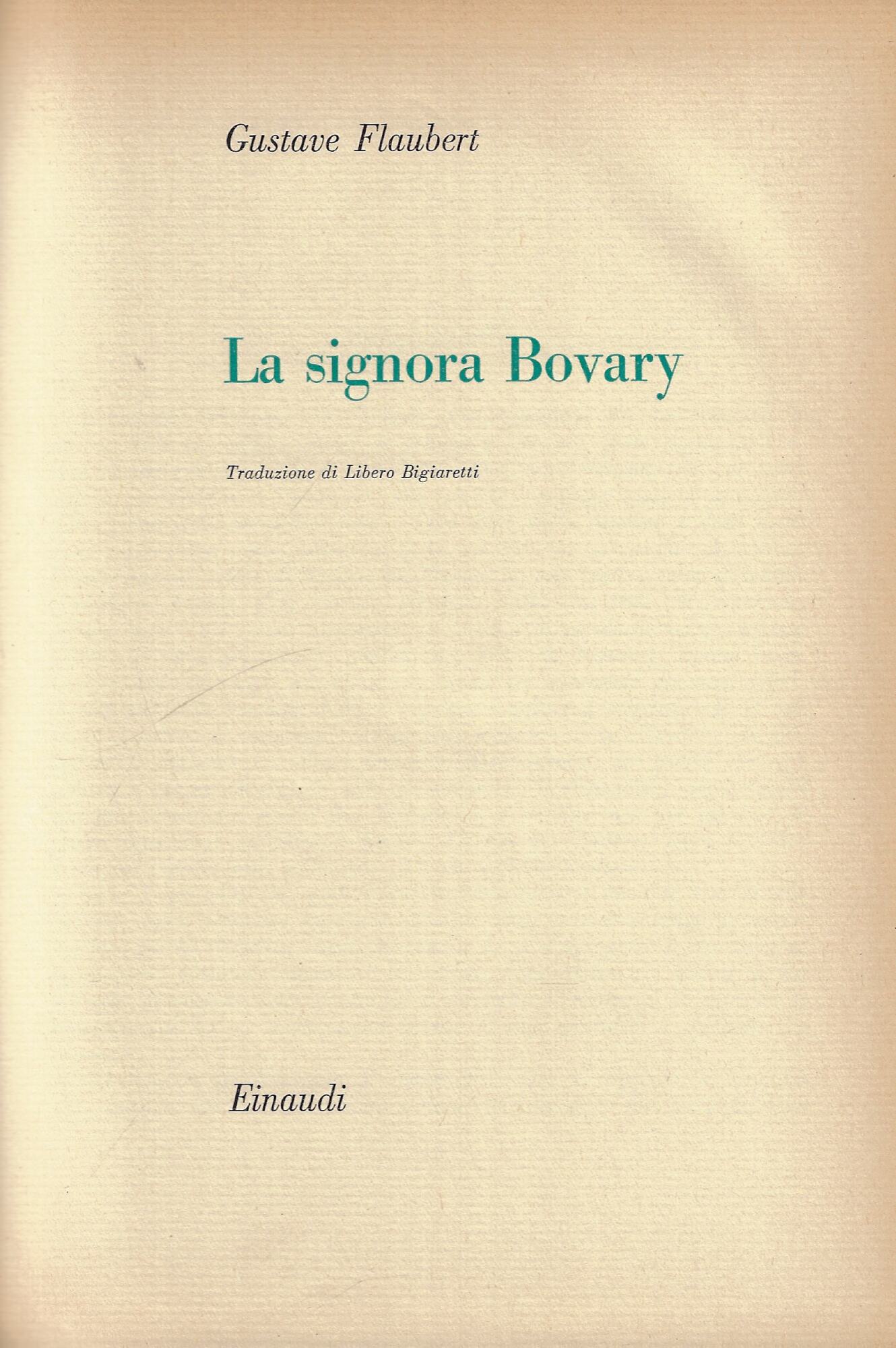 La Signora Bovary