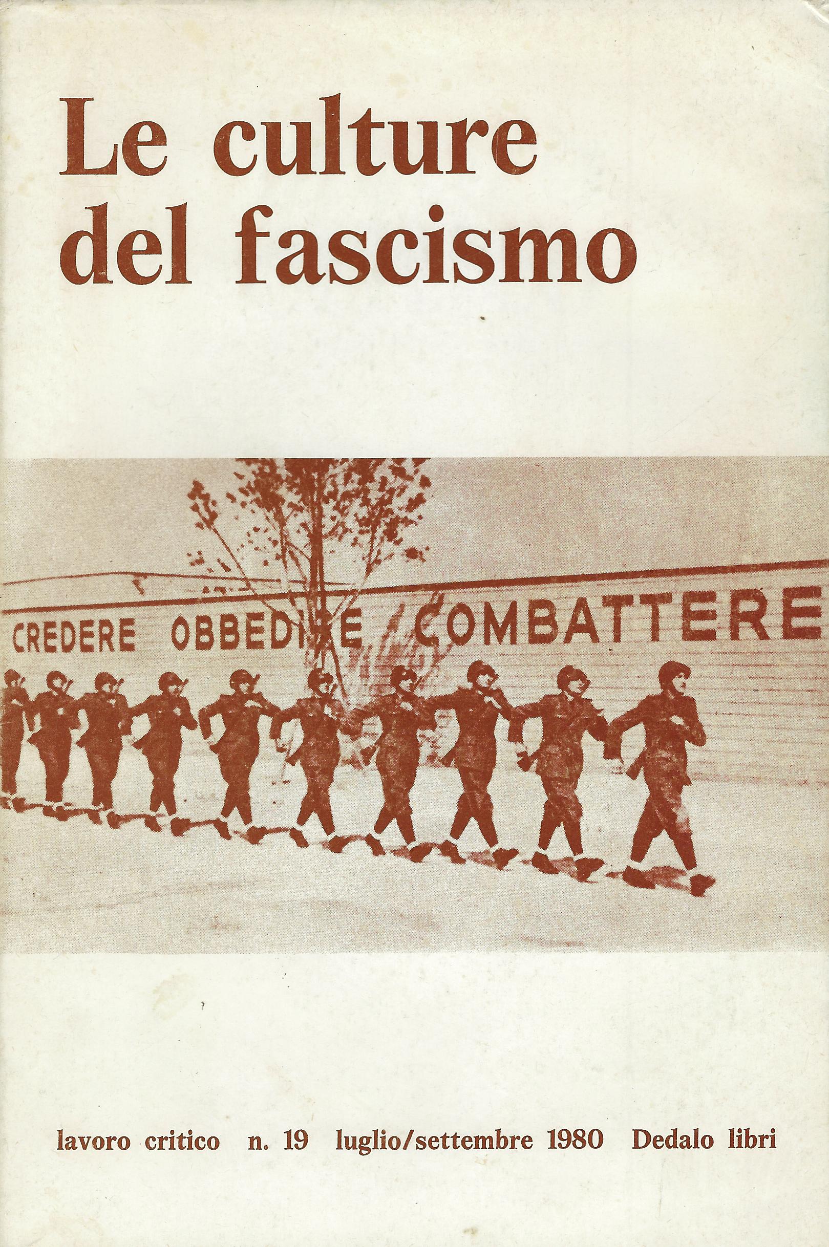 Lavoro Critico. Le culture del fascismo