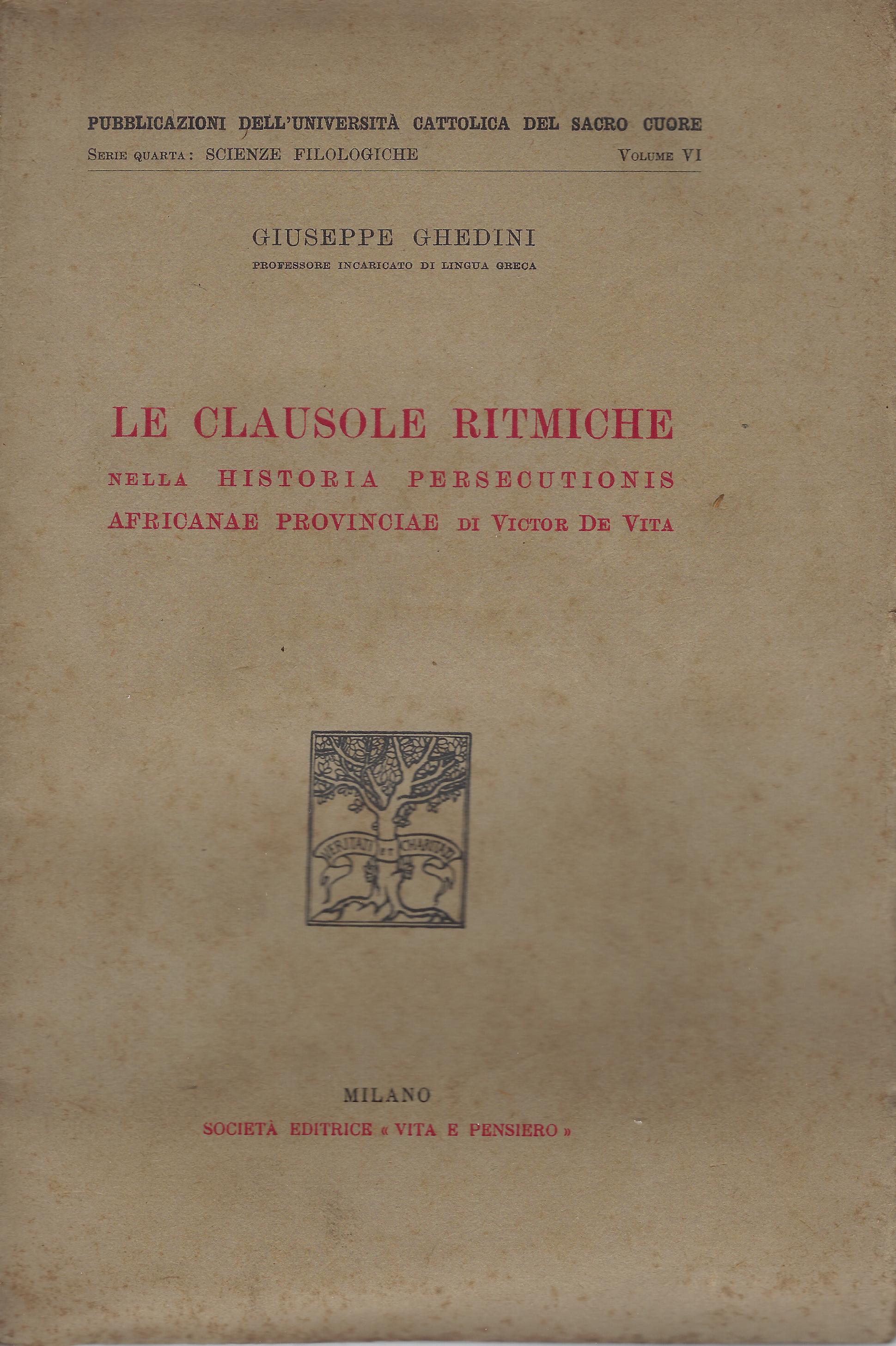 Le clausole ritmiche nella Historia persecutionis africanae provinciae di Victor …