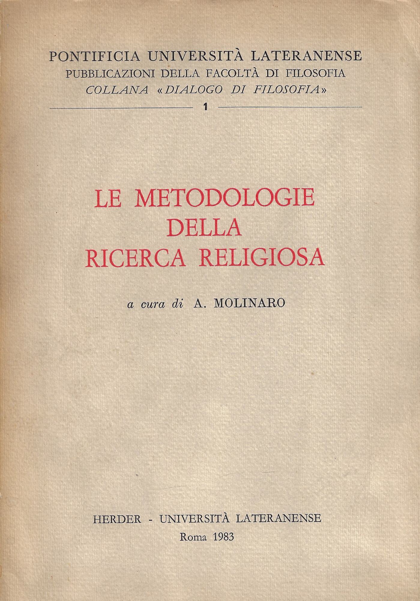 Le metodologie della ricerca religiosa
