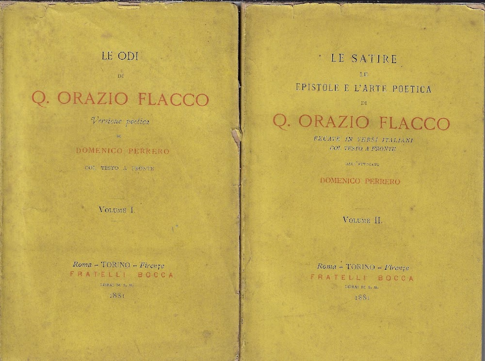 Le Odi (vol 1^) - Le satire, le Epistole e …