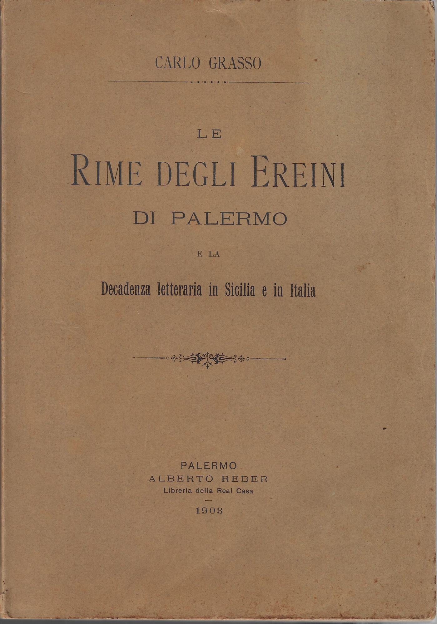 Le rime degli ereini di Palermo e la decadenza letteraria …