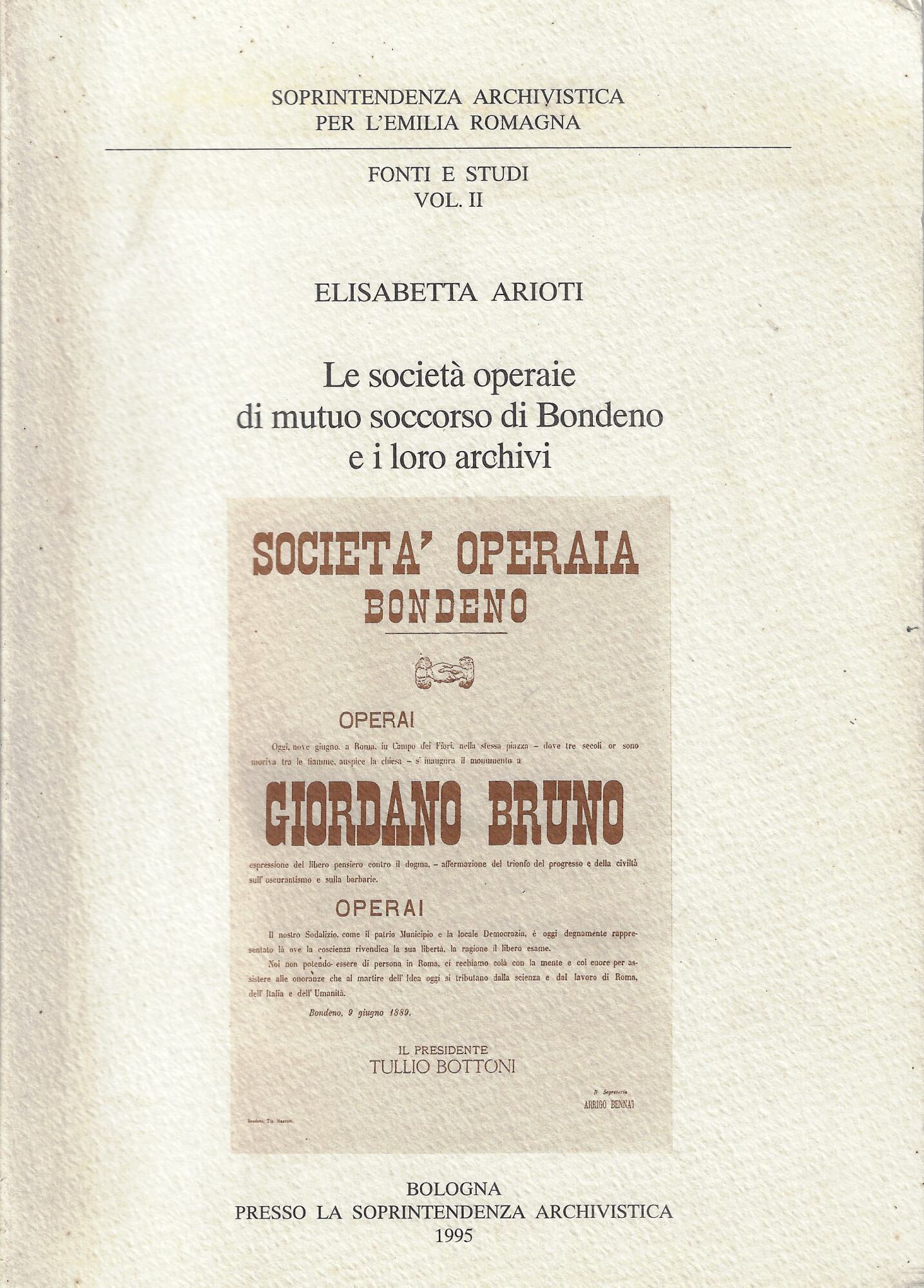 Le società operaie di mutuo soccorso di Bondeno e i …