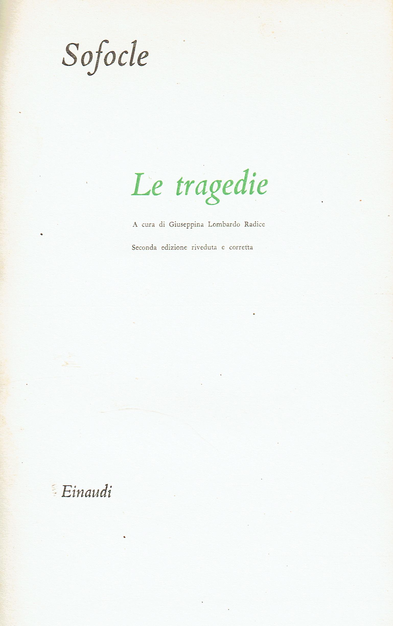 Le Tragedie