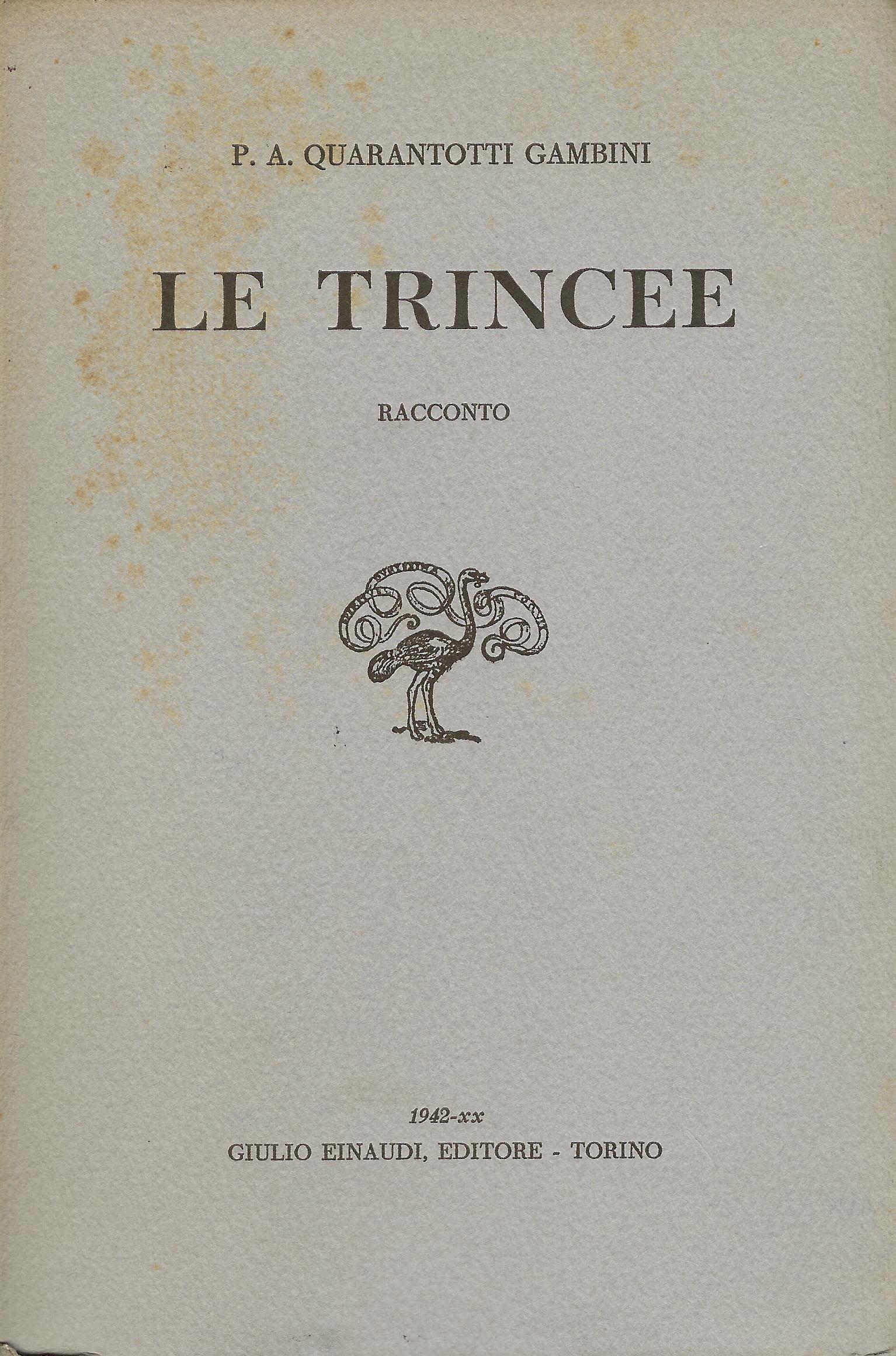 Le trincee : racconto