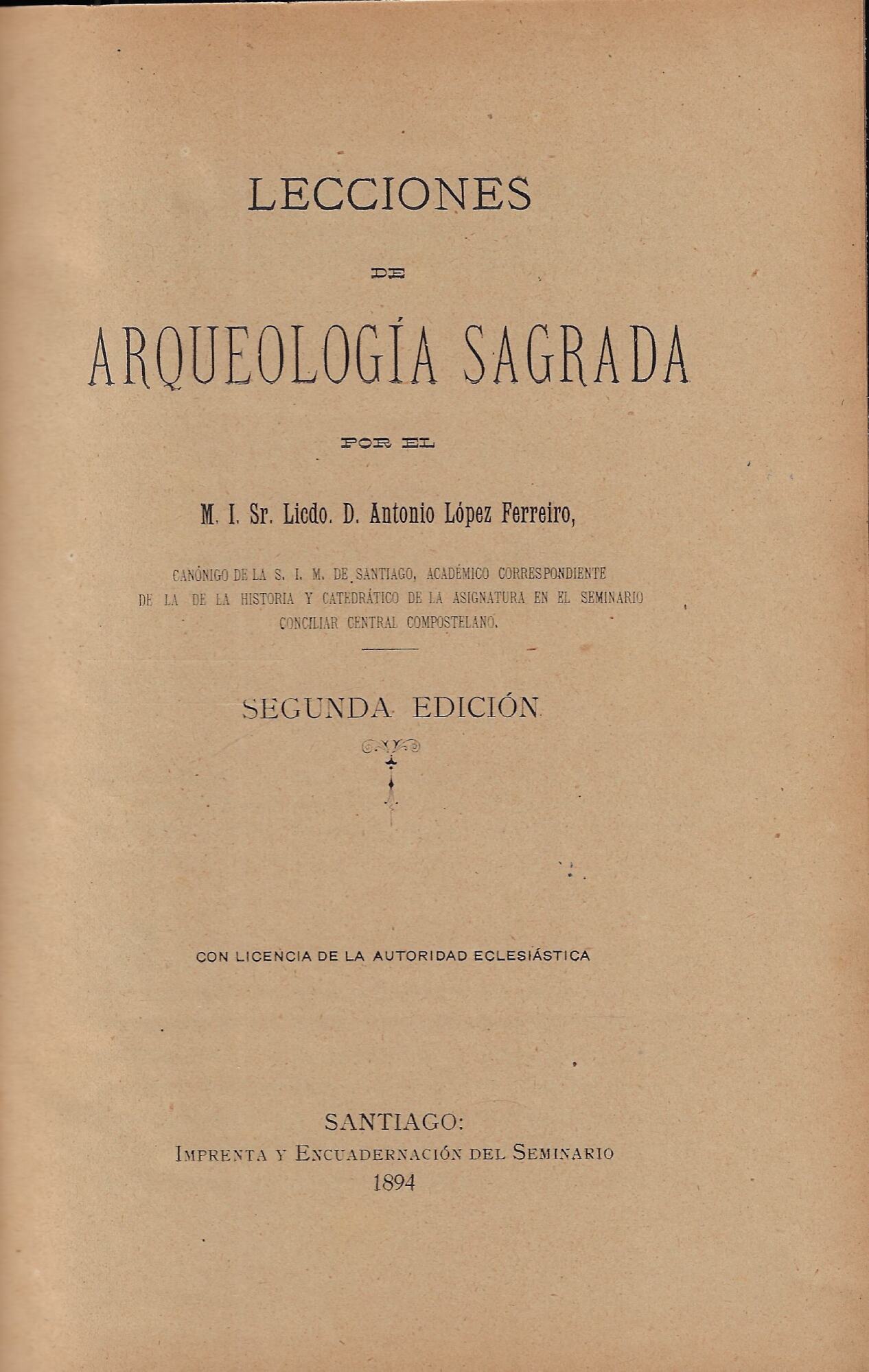 Lecciones de arqueologia sagrada