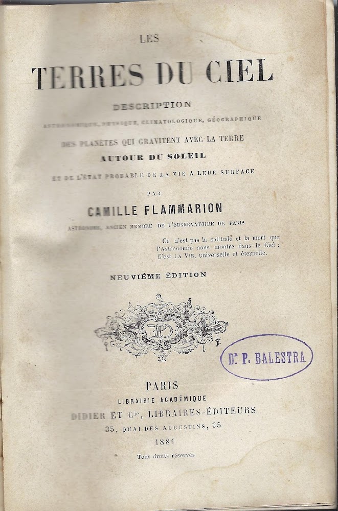 Les terres du ciel. Description astronomique, physique, climatologique, geographique des …