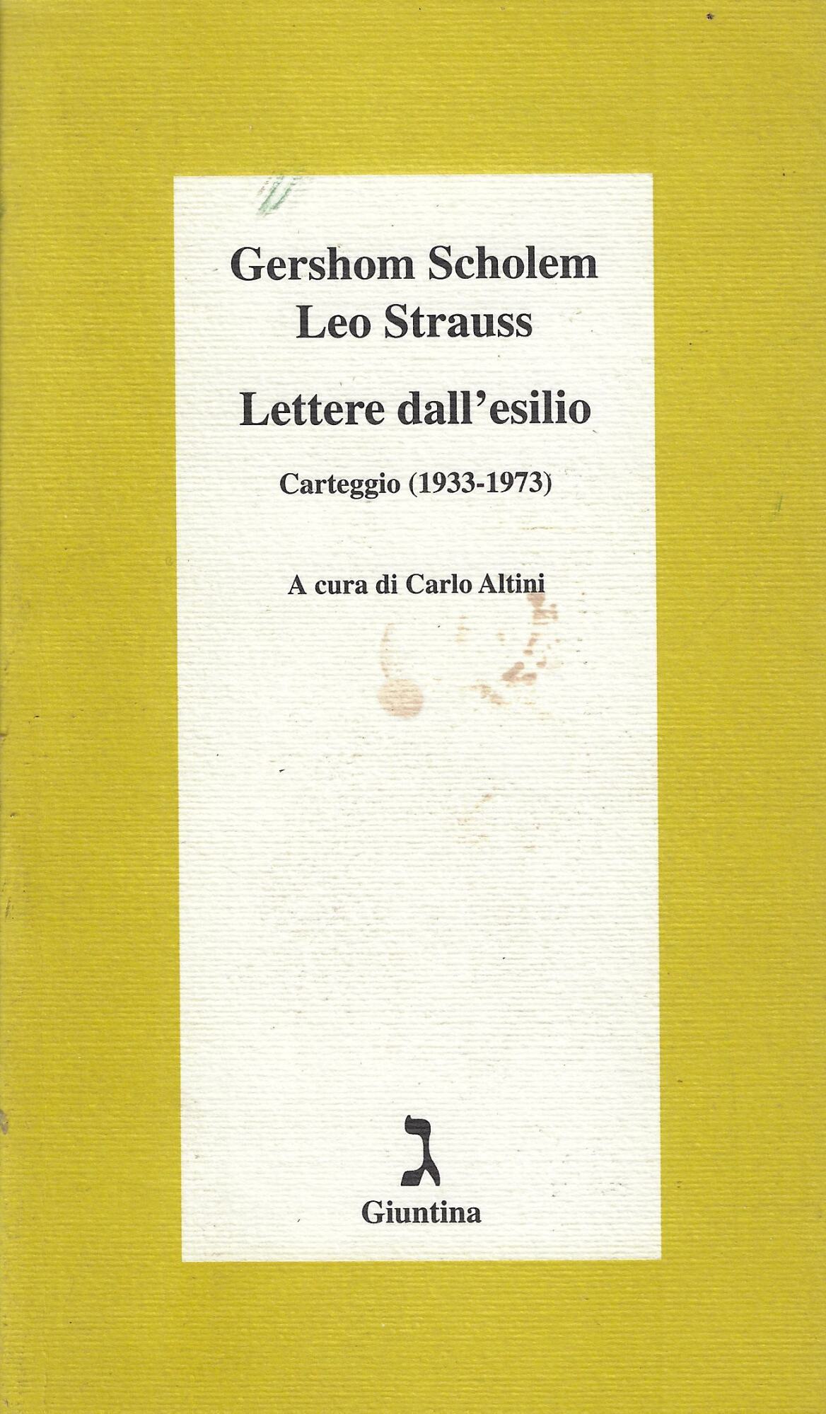 Lettere dall'esilio. Carteggio (1933-1973)