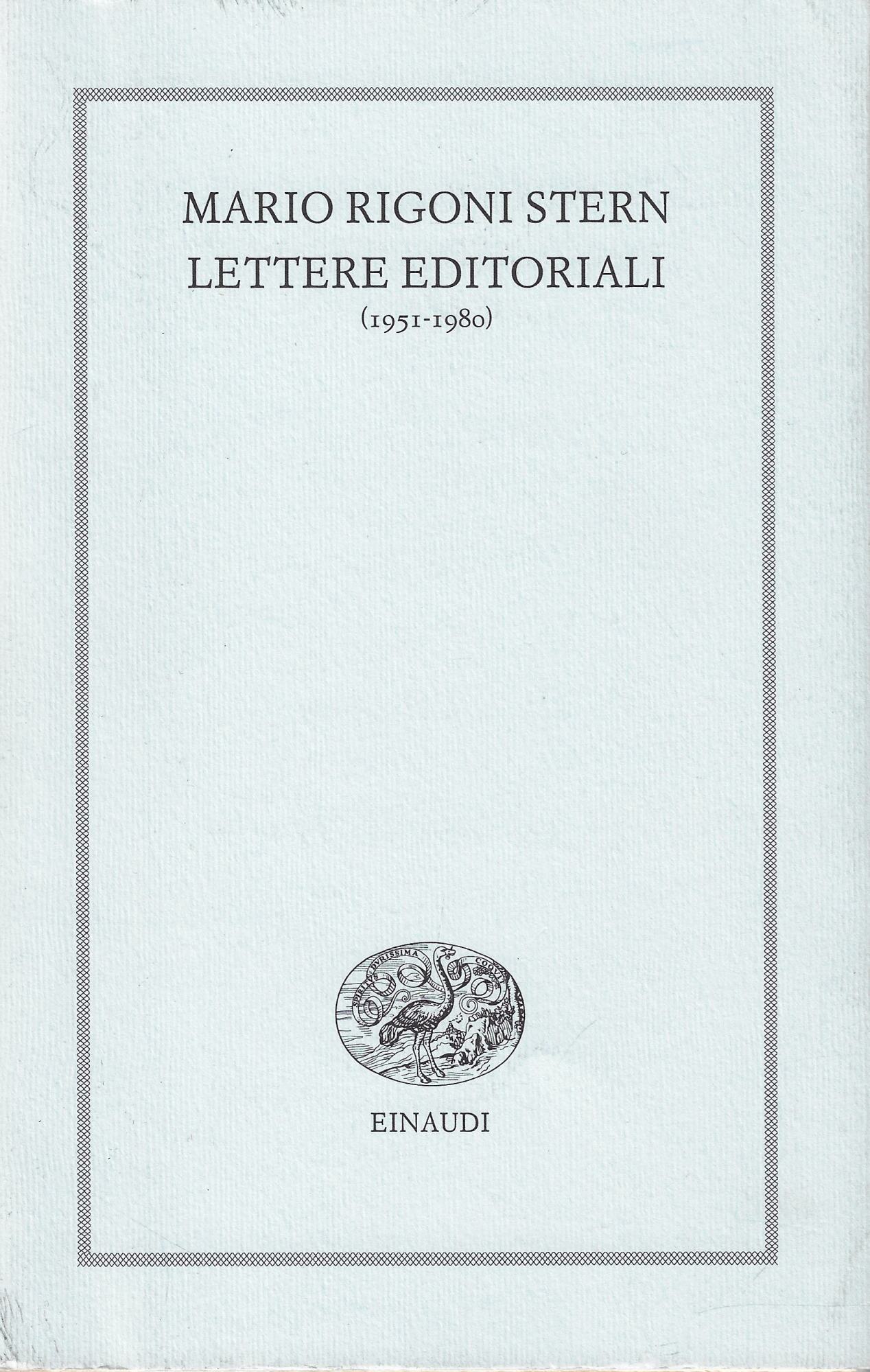 Lettere editoriali (1951-1980)