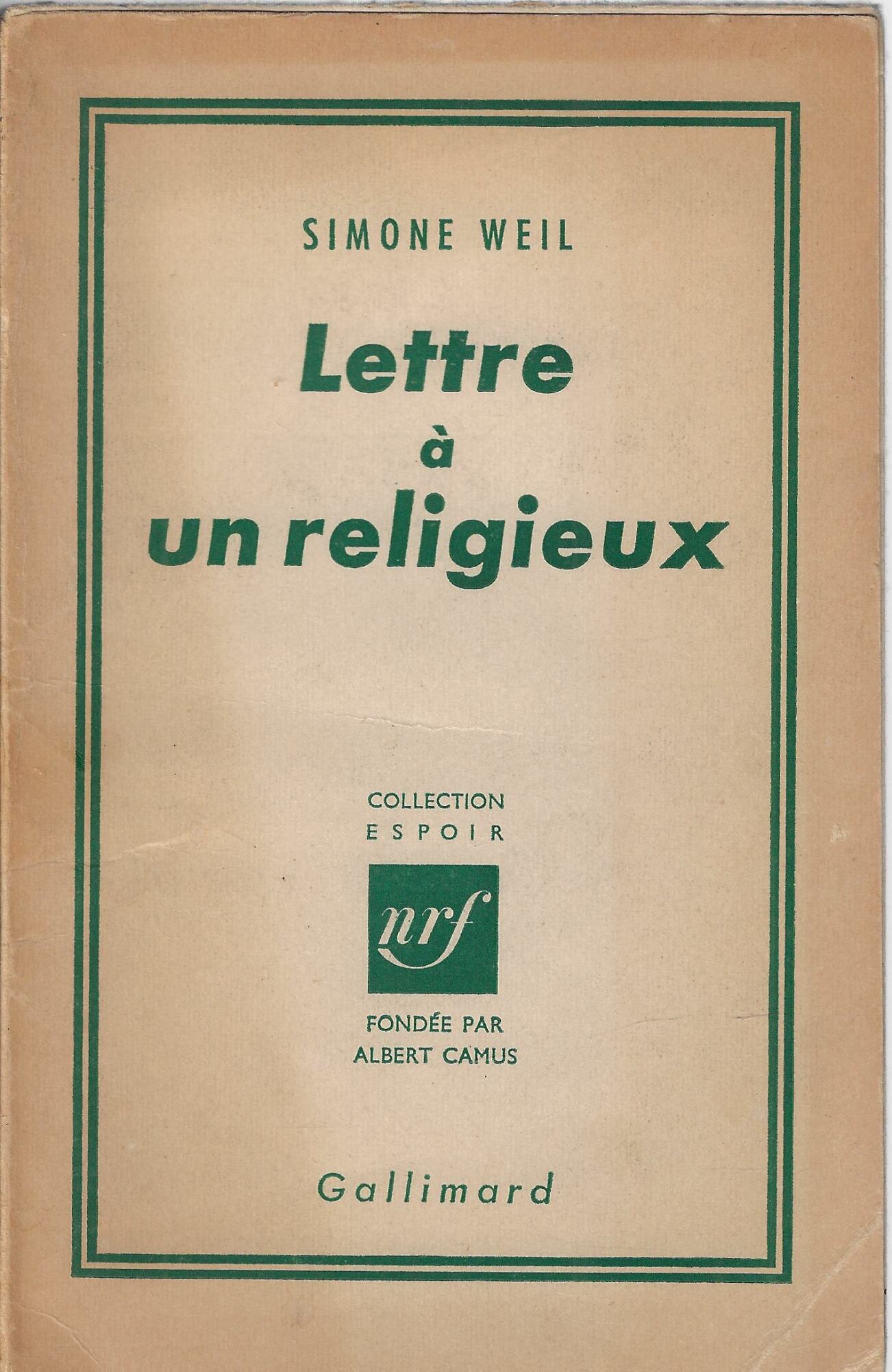 Lettre à un religieux