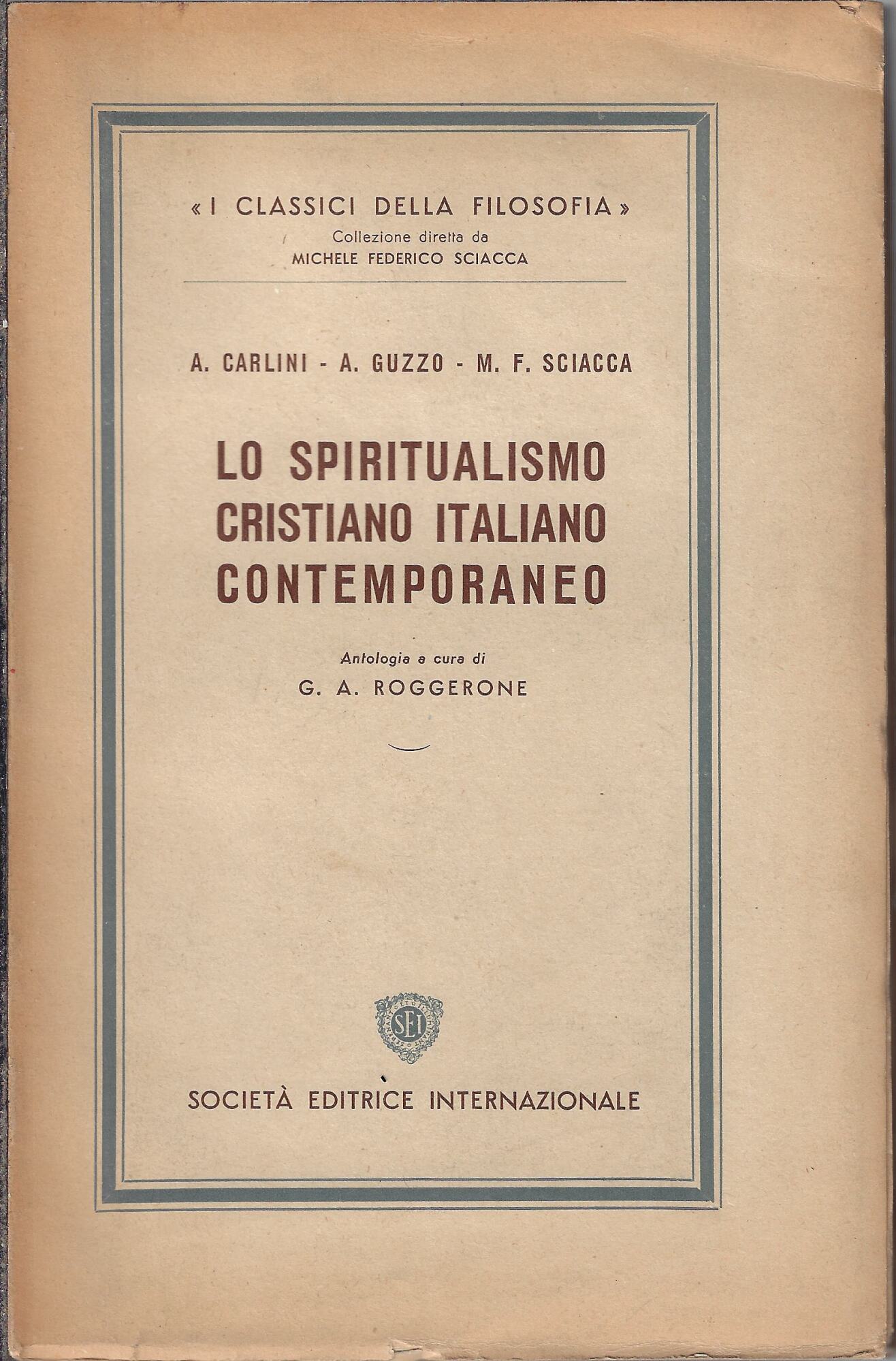 Lo spiritualismo cristiano italiano contemporaneo