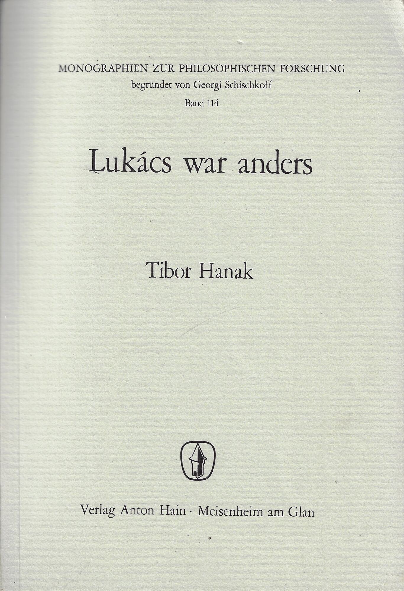 Lukacs war anders