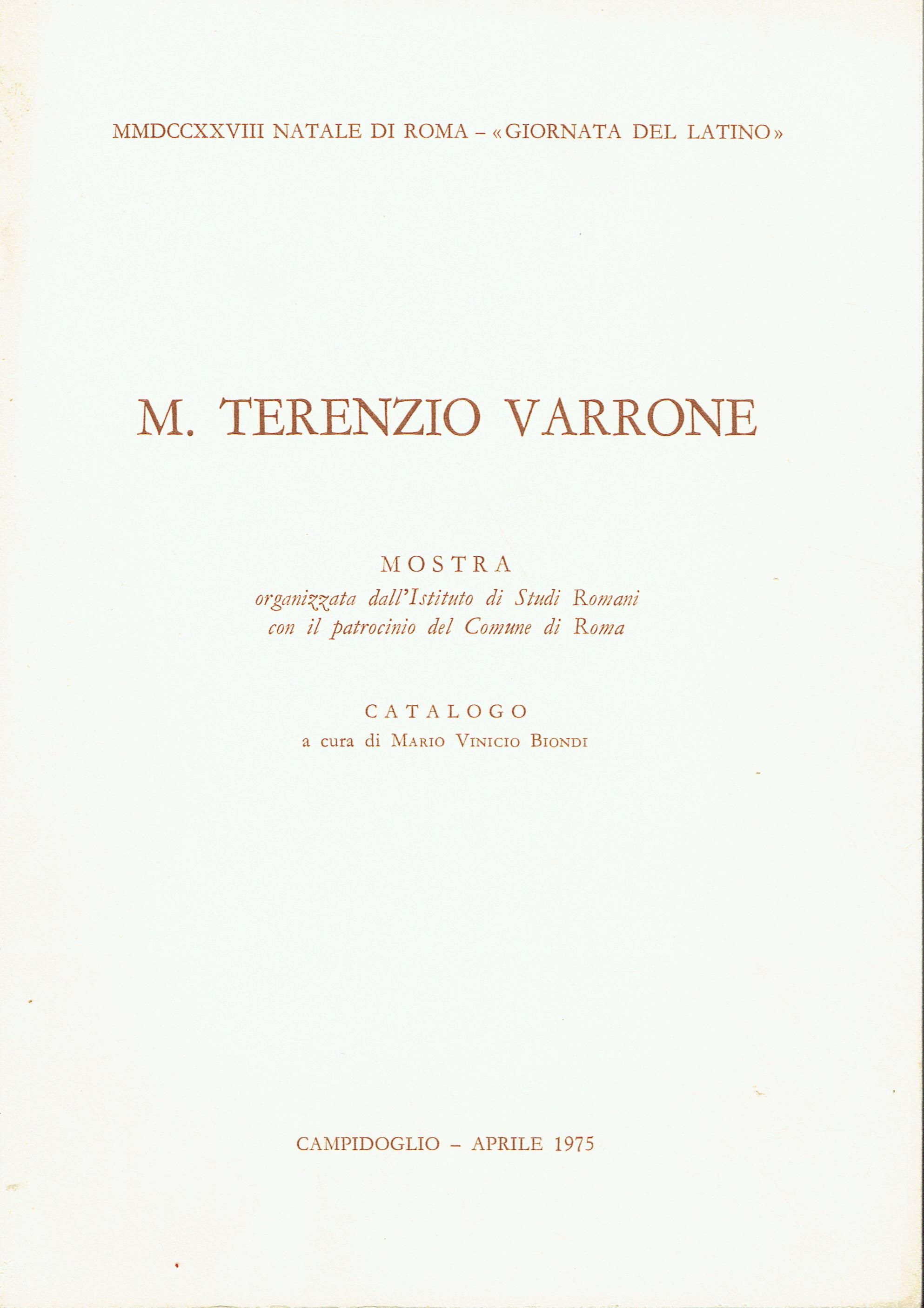 M. Terenzio Varrone : mostra