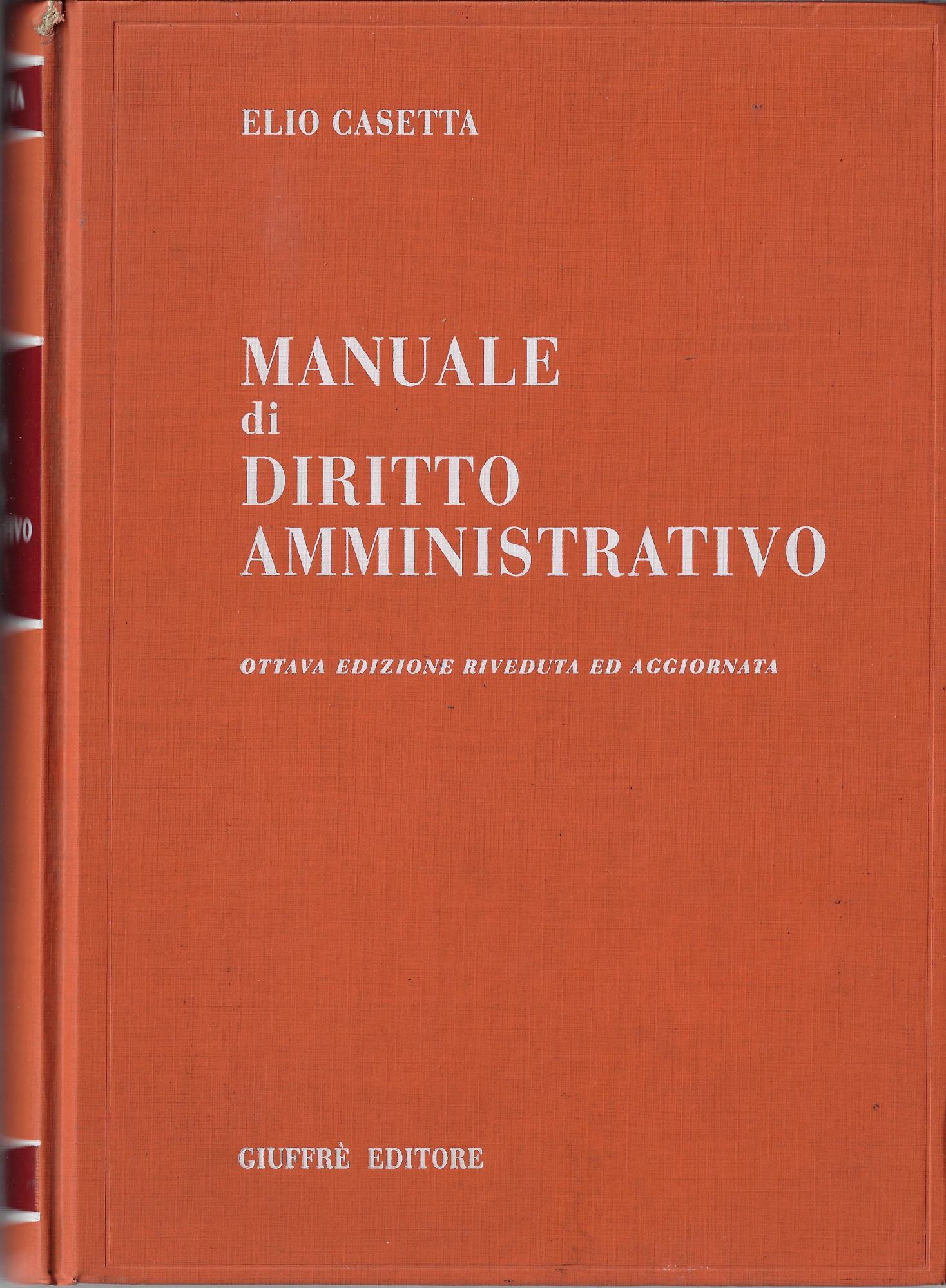 Manuale di diritto amministrativo
