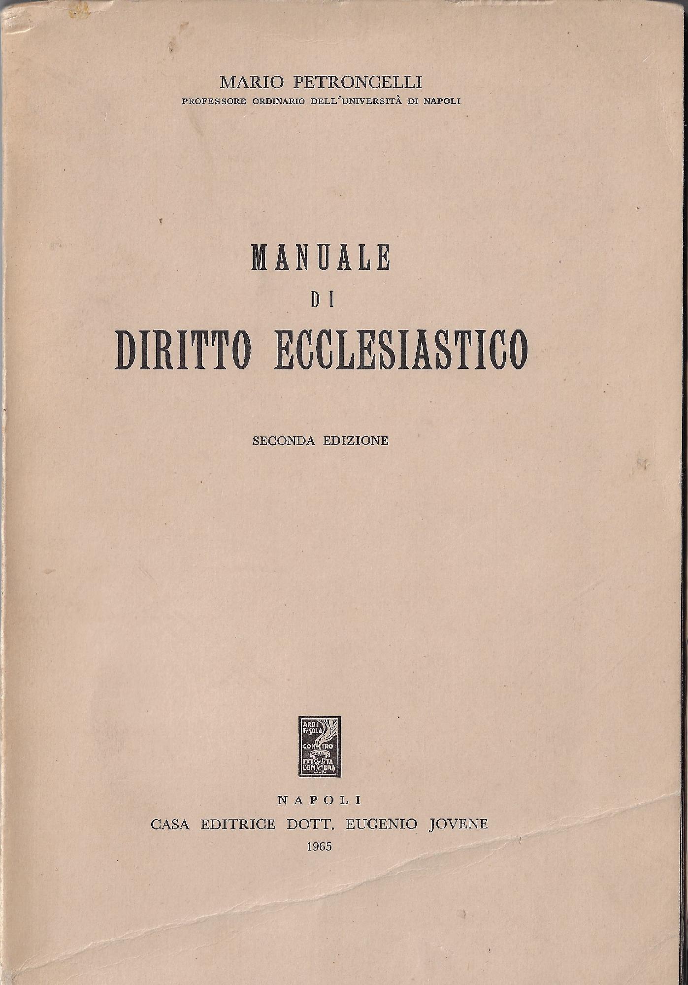 Manuale di diritto ecclesiastico