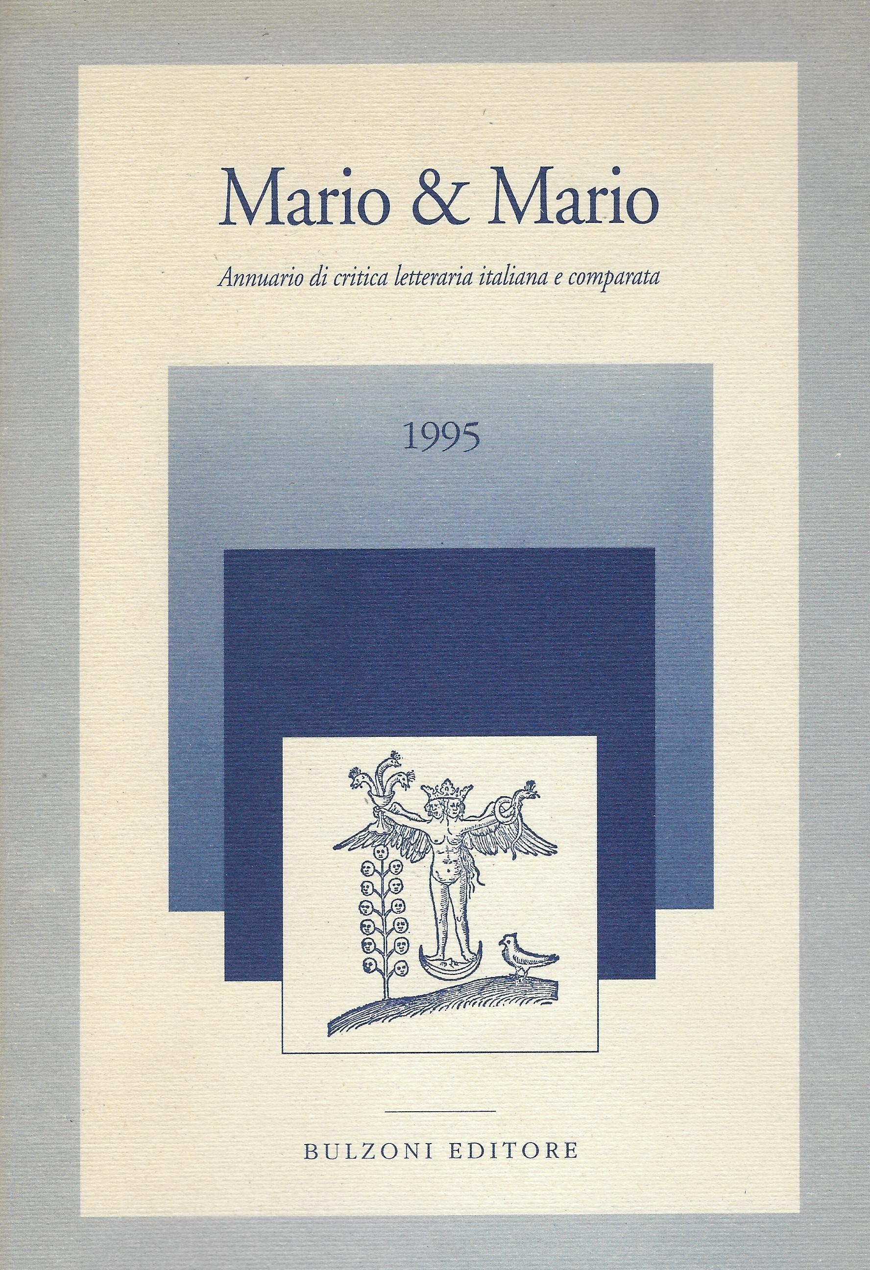 Mario &amp; Mario : annuario di critica letteraria italiana e …