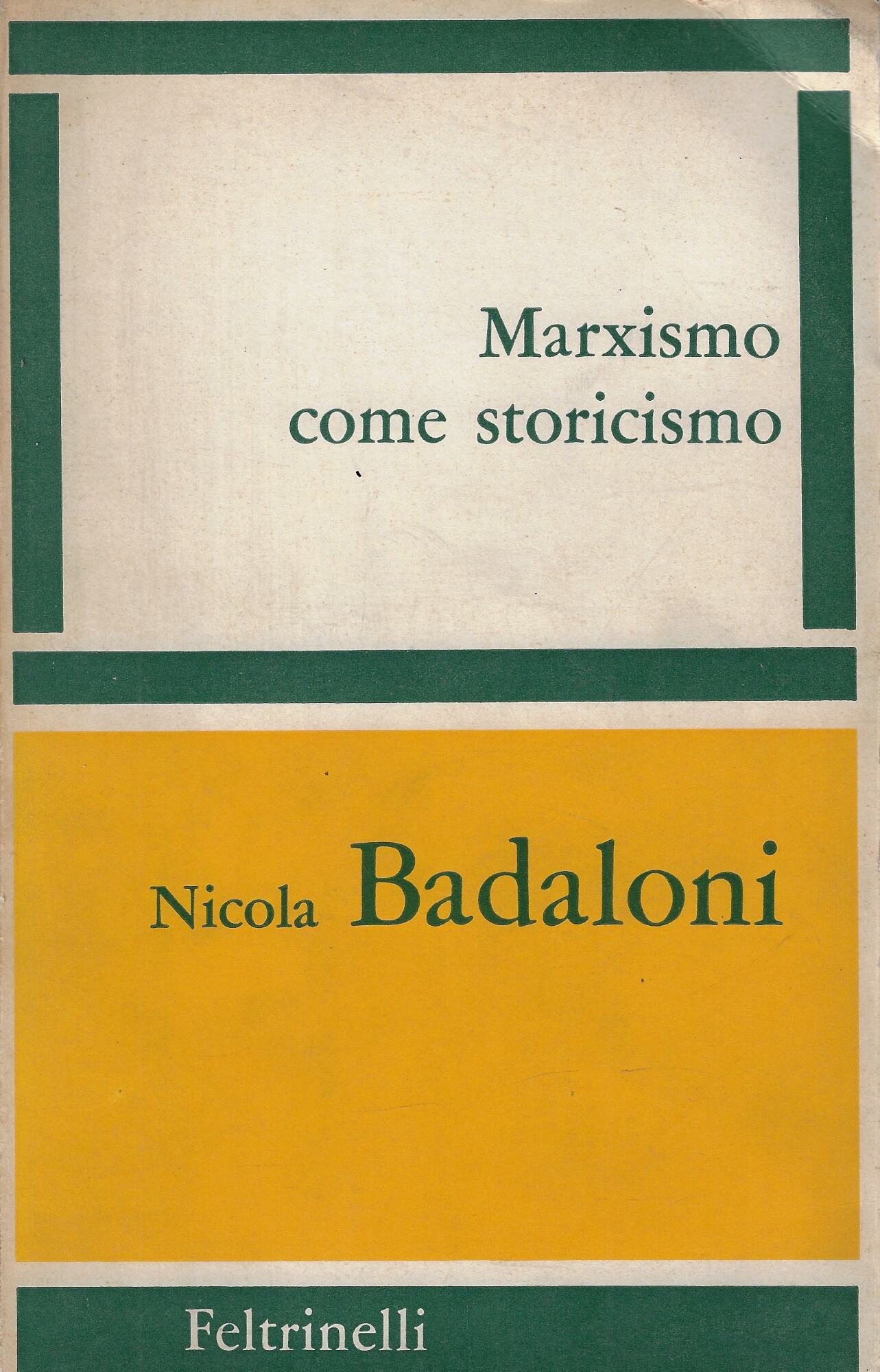 Marxismo come storicismo