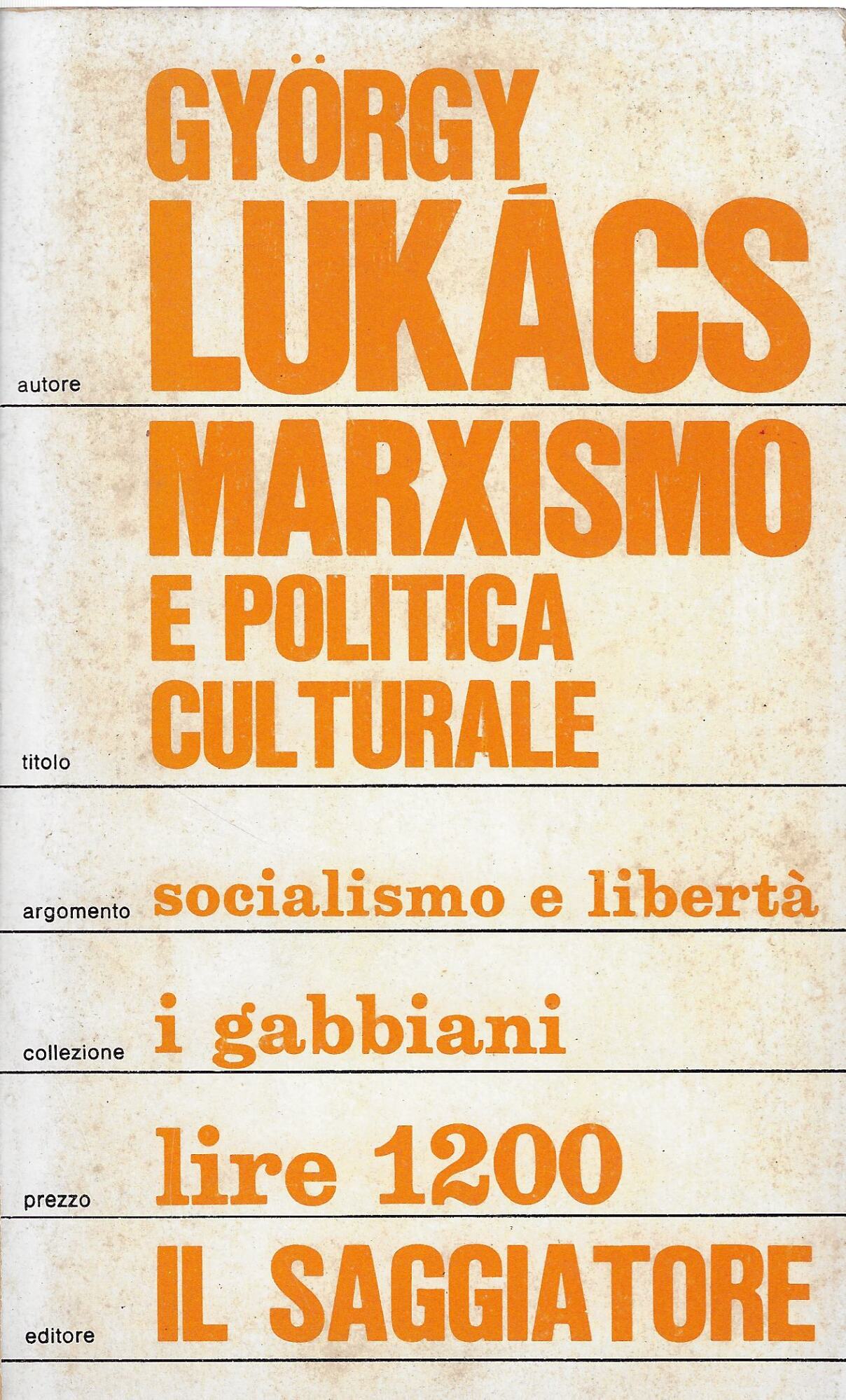 Marxismo e politica culturale