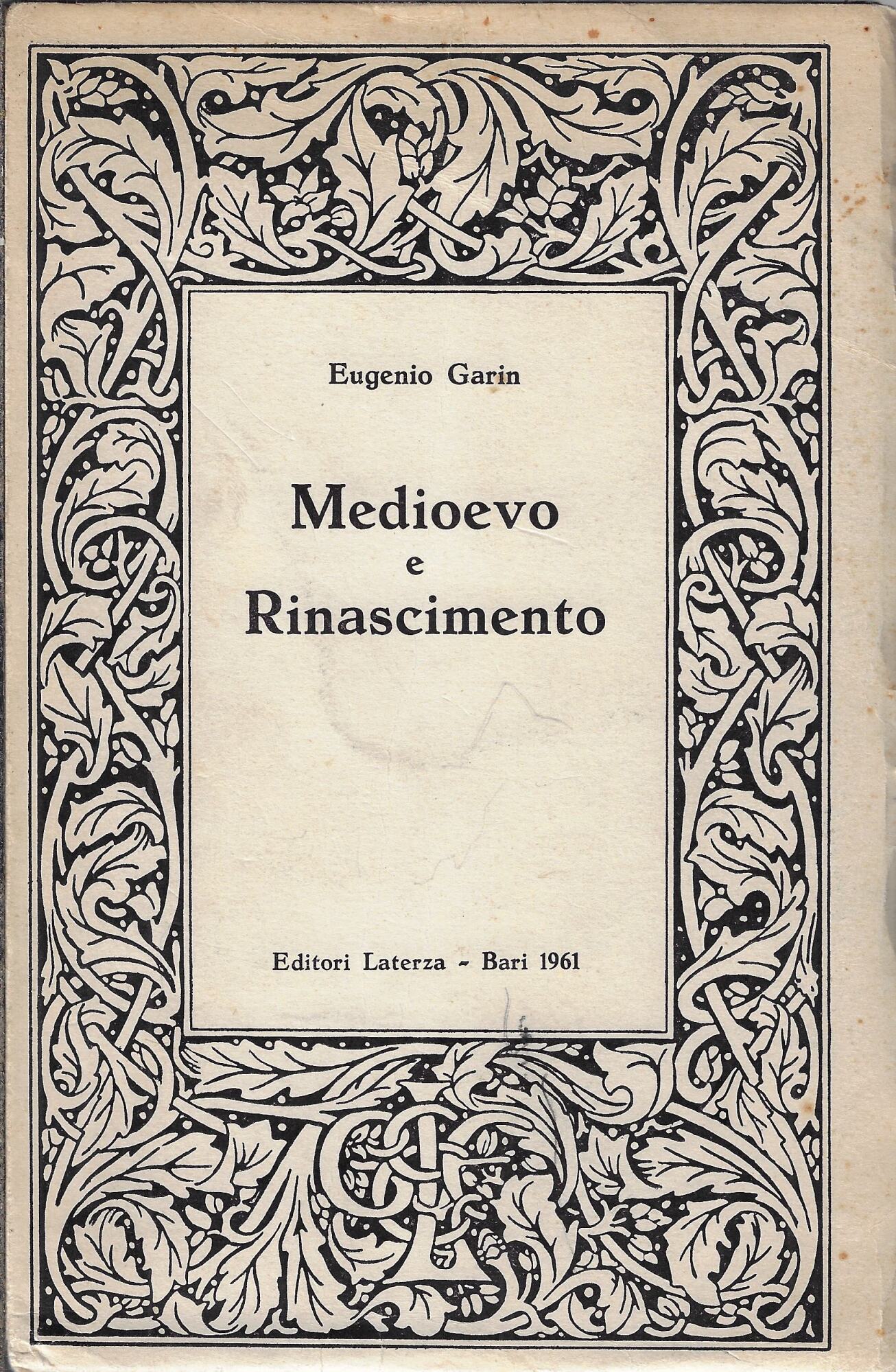 Medioevo e Rinascimento : studi e ricerche