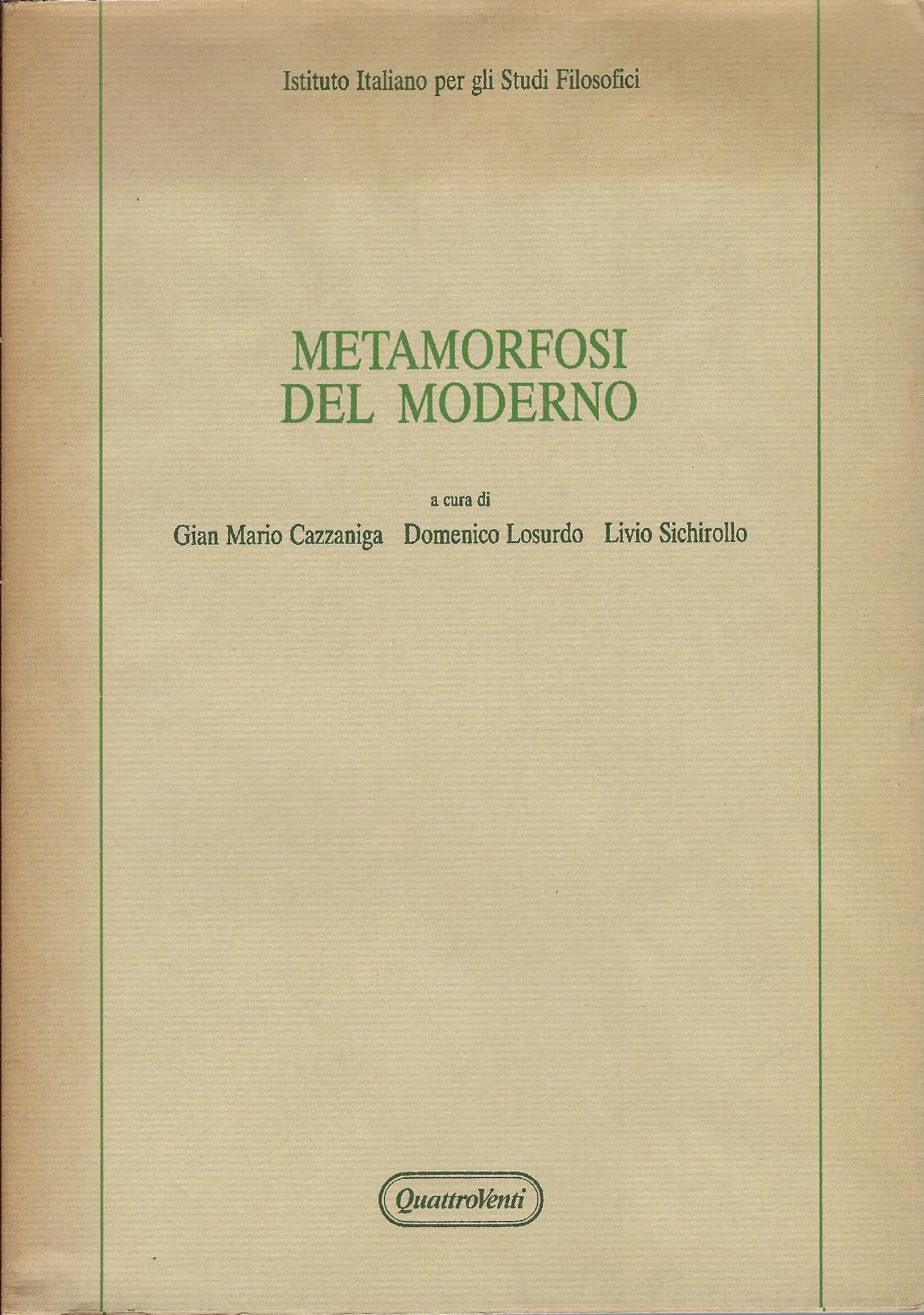 Metamorfosi del moderno