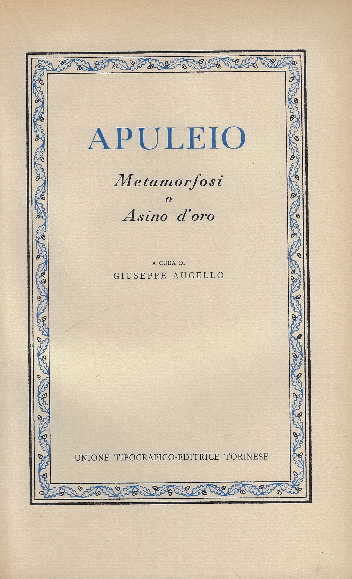 Metamorfosi o Asino d'oro