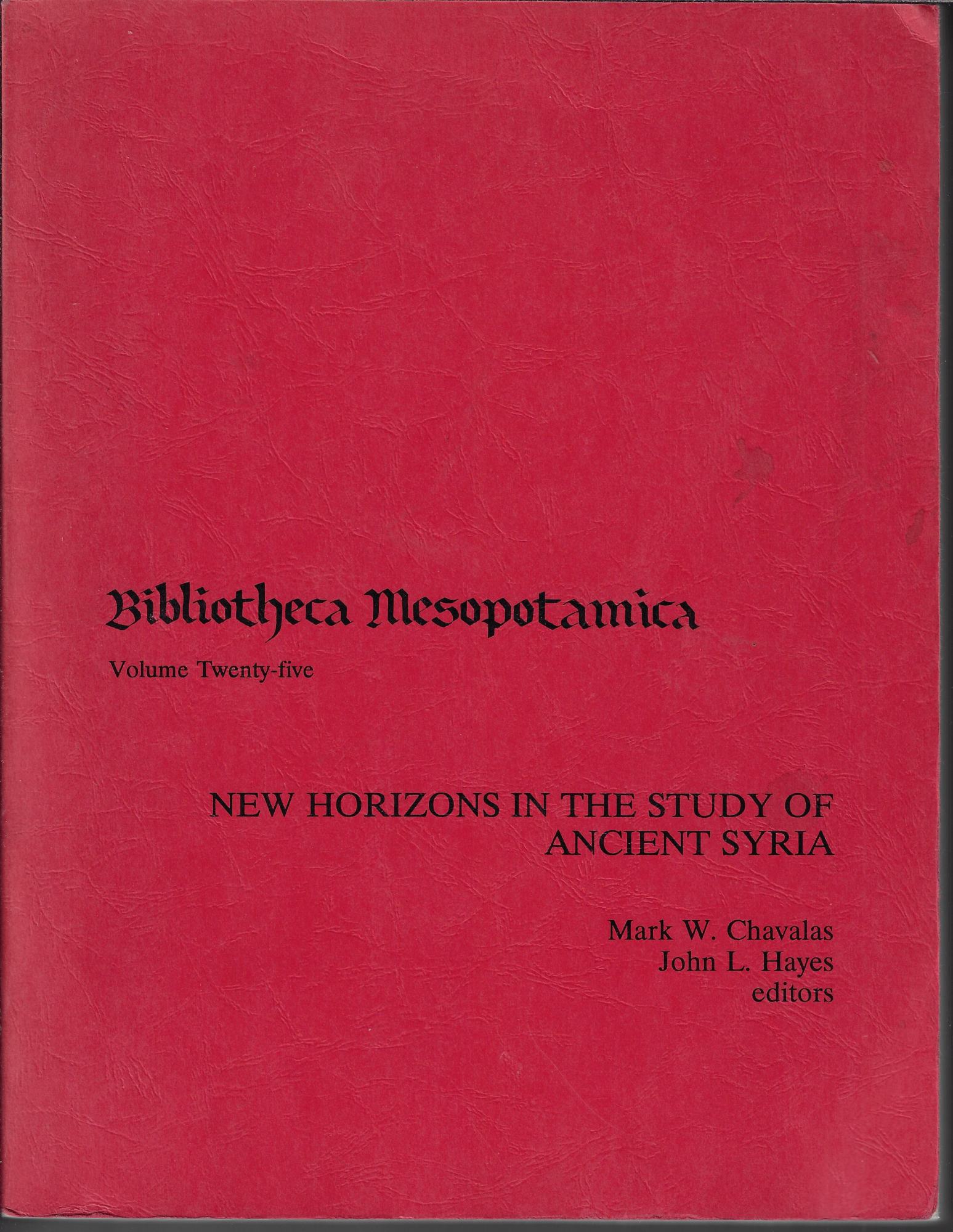 New horizons in the study of ancient Syria